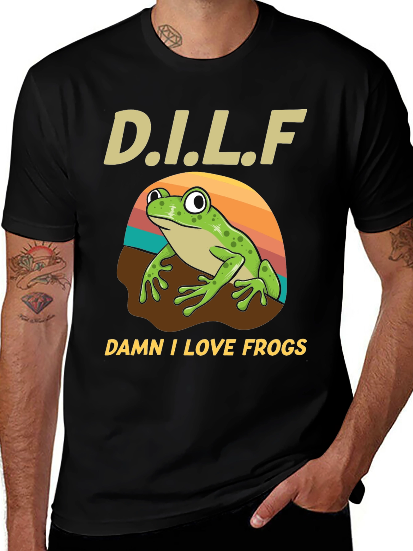 Variant 14 of D.I.L.F. Damn I Love Frogs Graphic T-Shirt