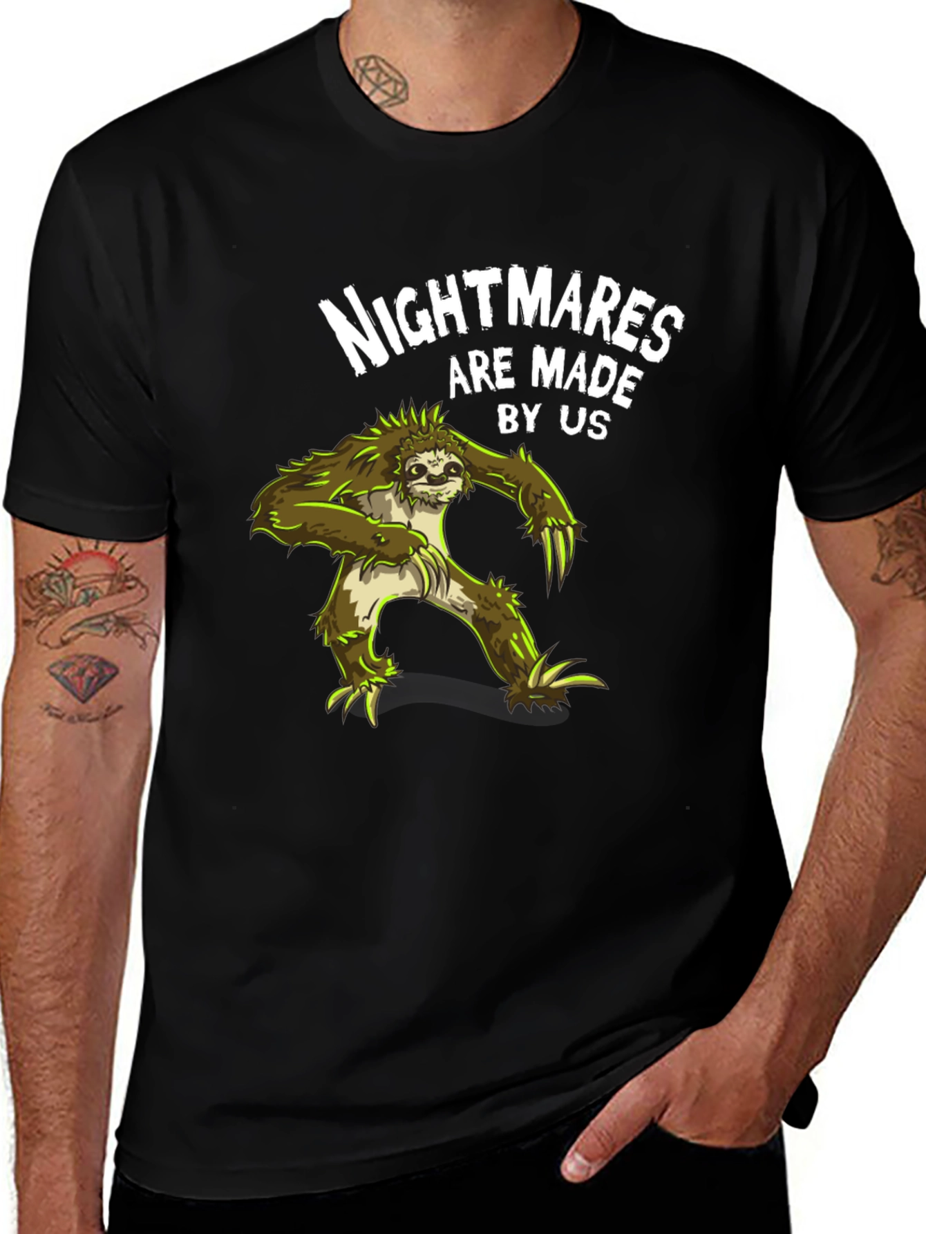 Variant 27 of Nightmare Sloth Tee -  Unique Graphic T-Shirt