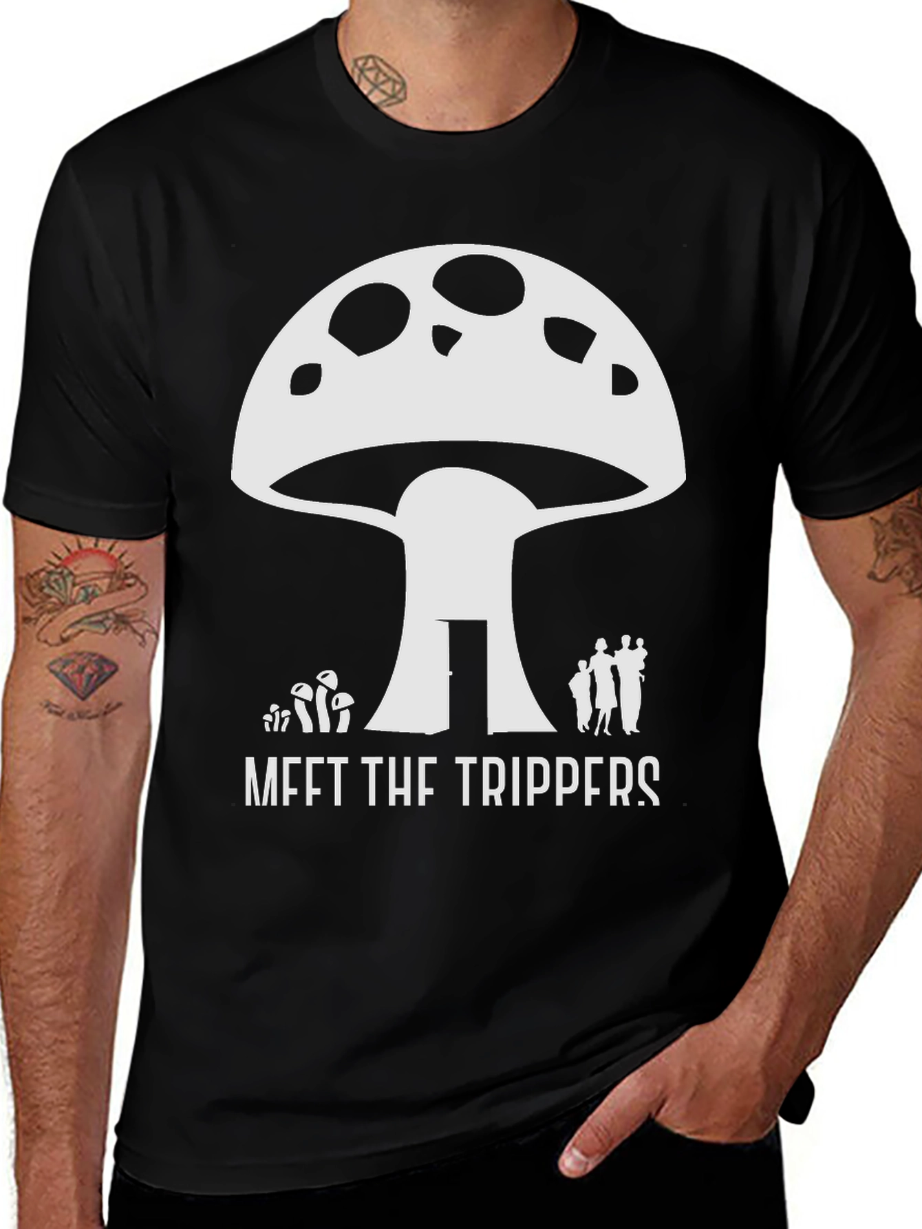 Variant 26 of Meet the Trippers T-Shirt - Funny Mushroom Family Tee