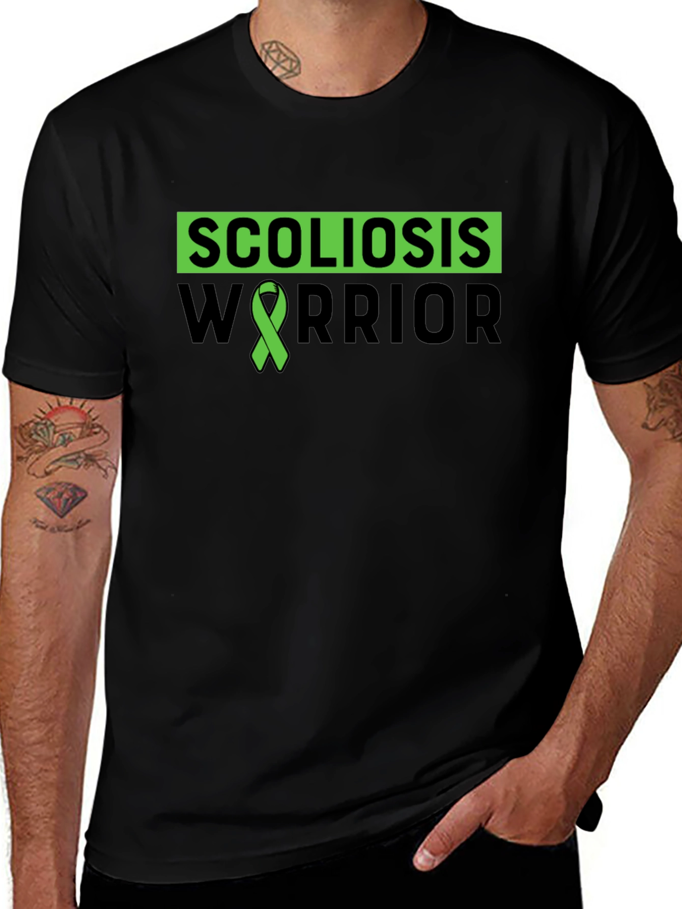 Variant 7 of Scoliosis Warrior Awareness T-Shirt