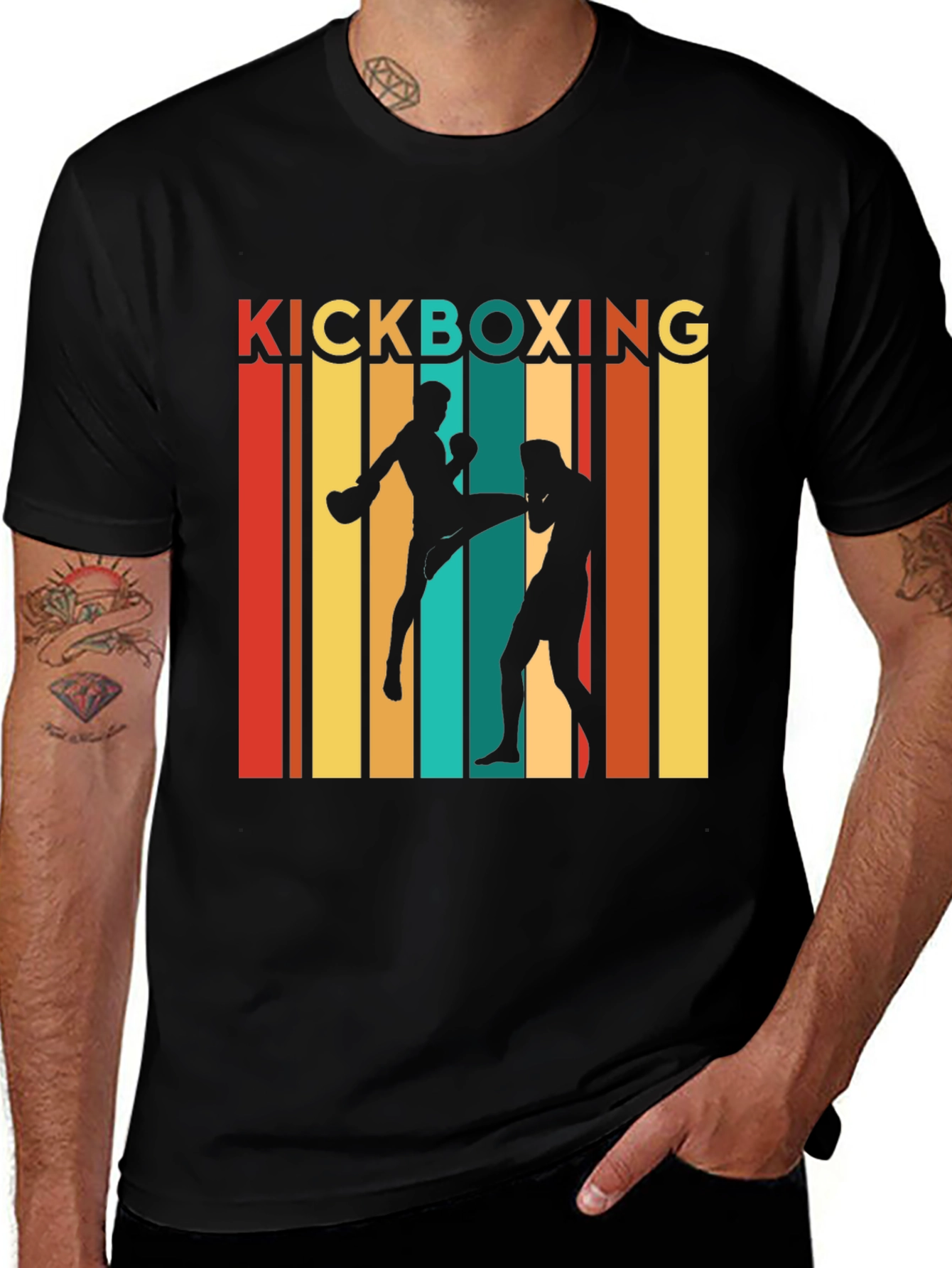 Variant 26 of Kickboxing Retro Style Graphic Tee