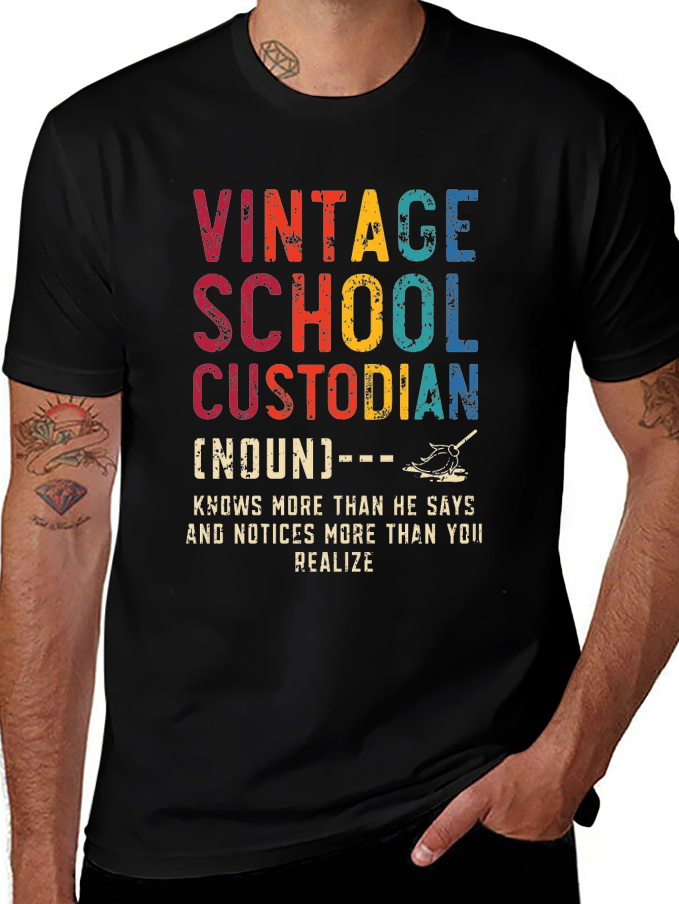 Variant 25 of Vintage School Custodian T-Shirt