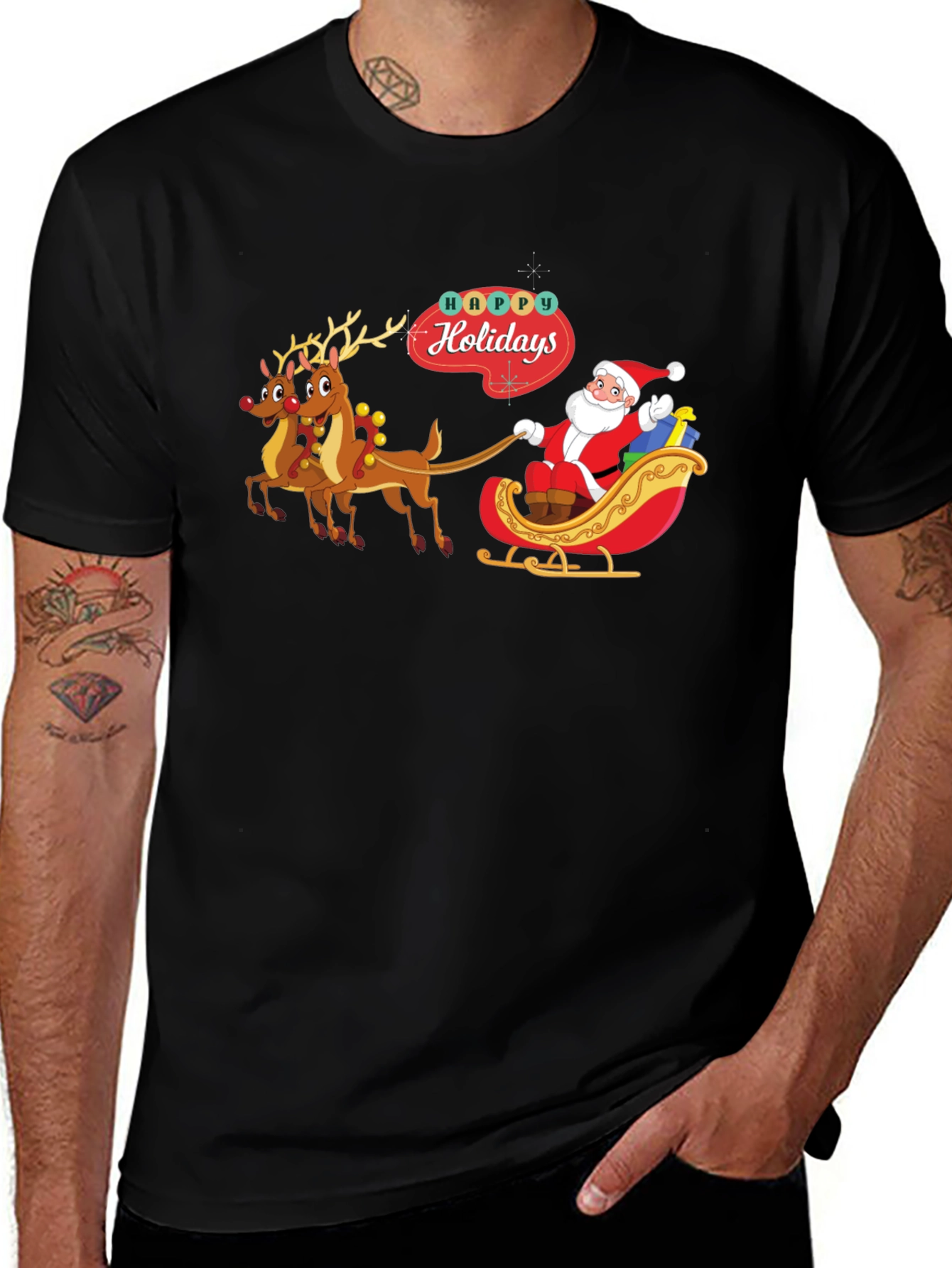 Happy Holidays Santa Claus T-Shirt