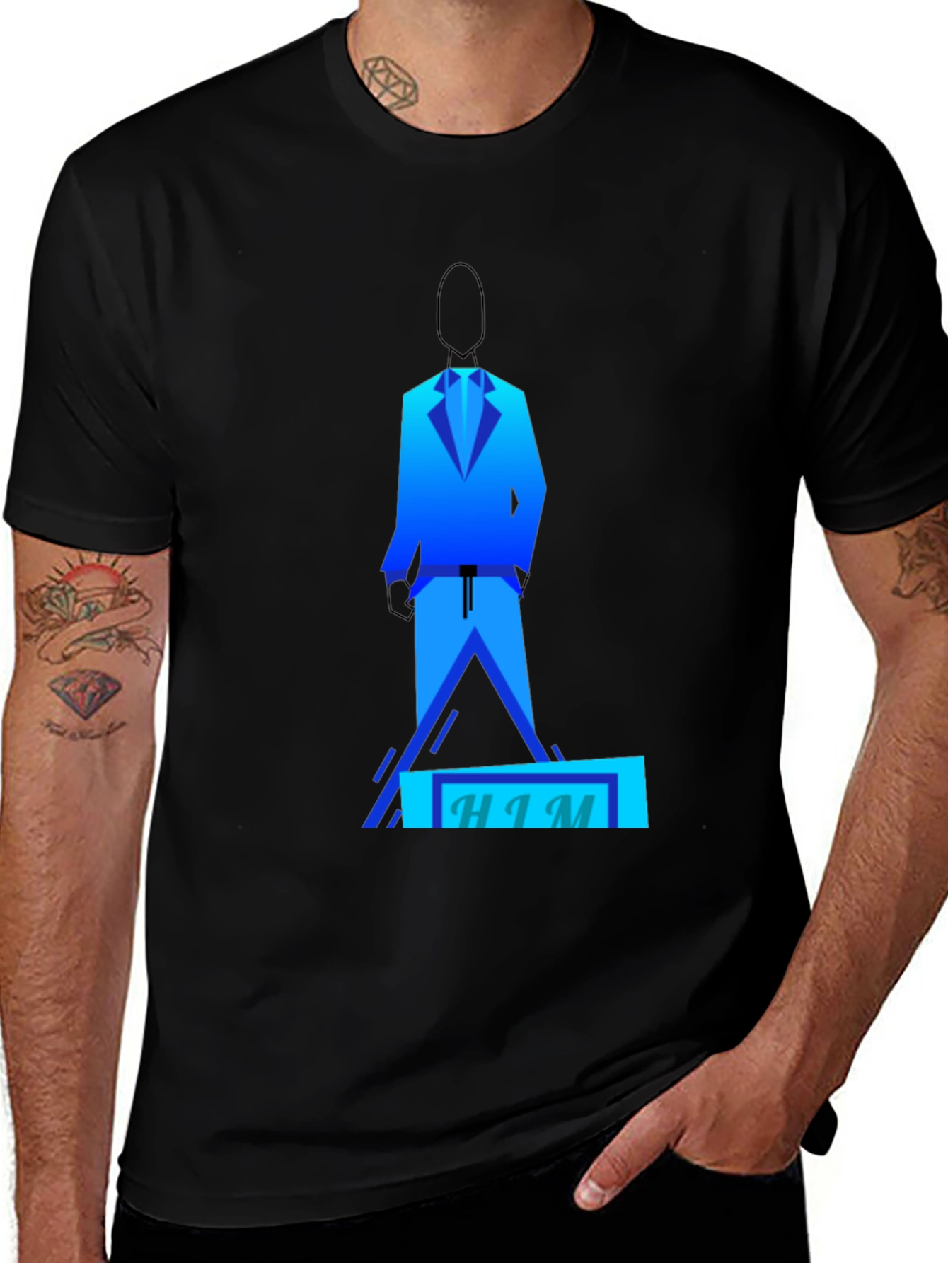 Geometric HIM Graphic Tee - Modern Design