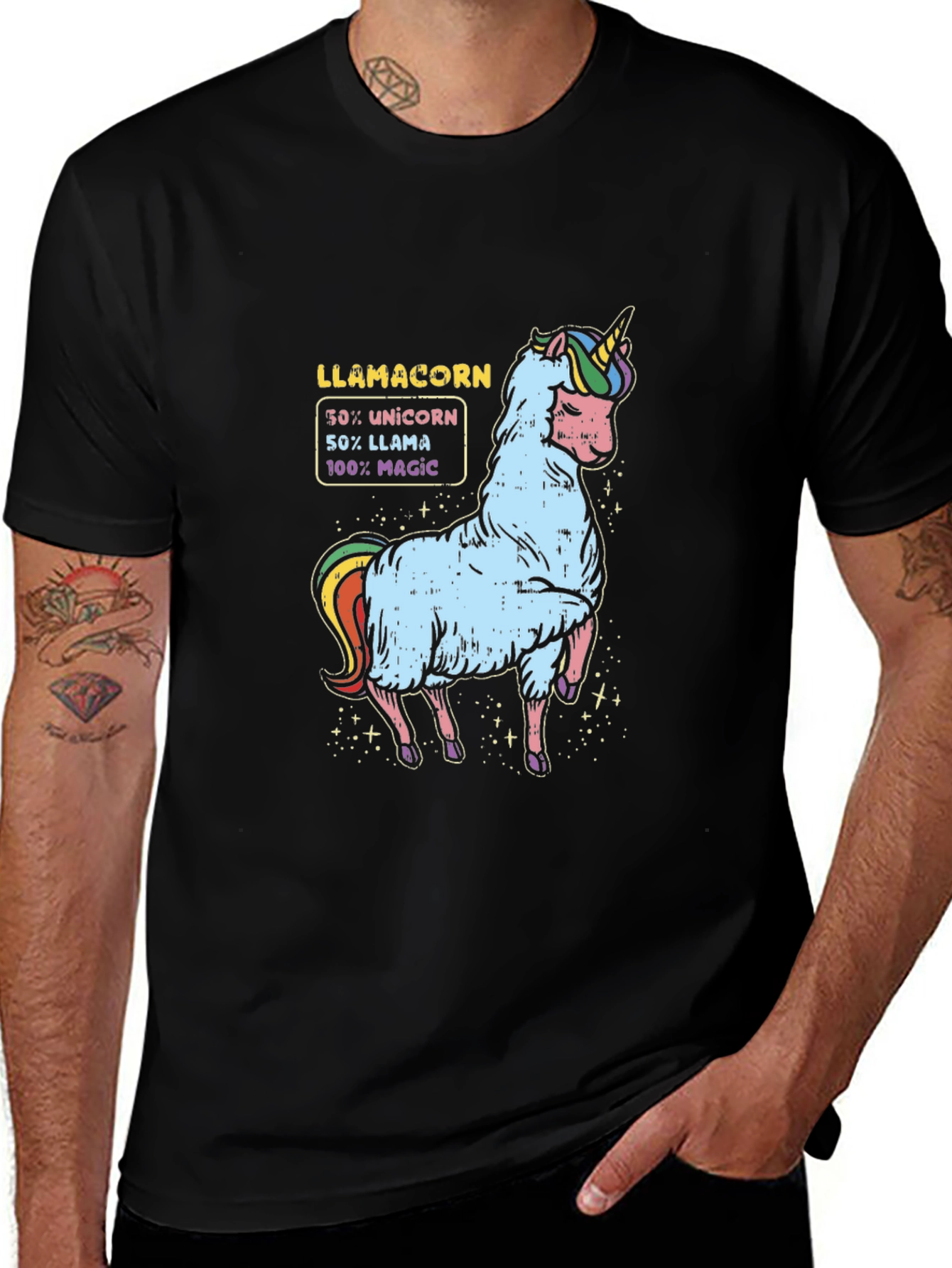 Llamacorn T-Shirt - 50% Unicorn 50% Llama 100% Magic