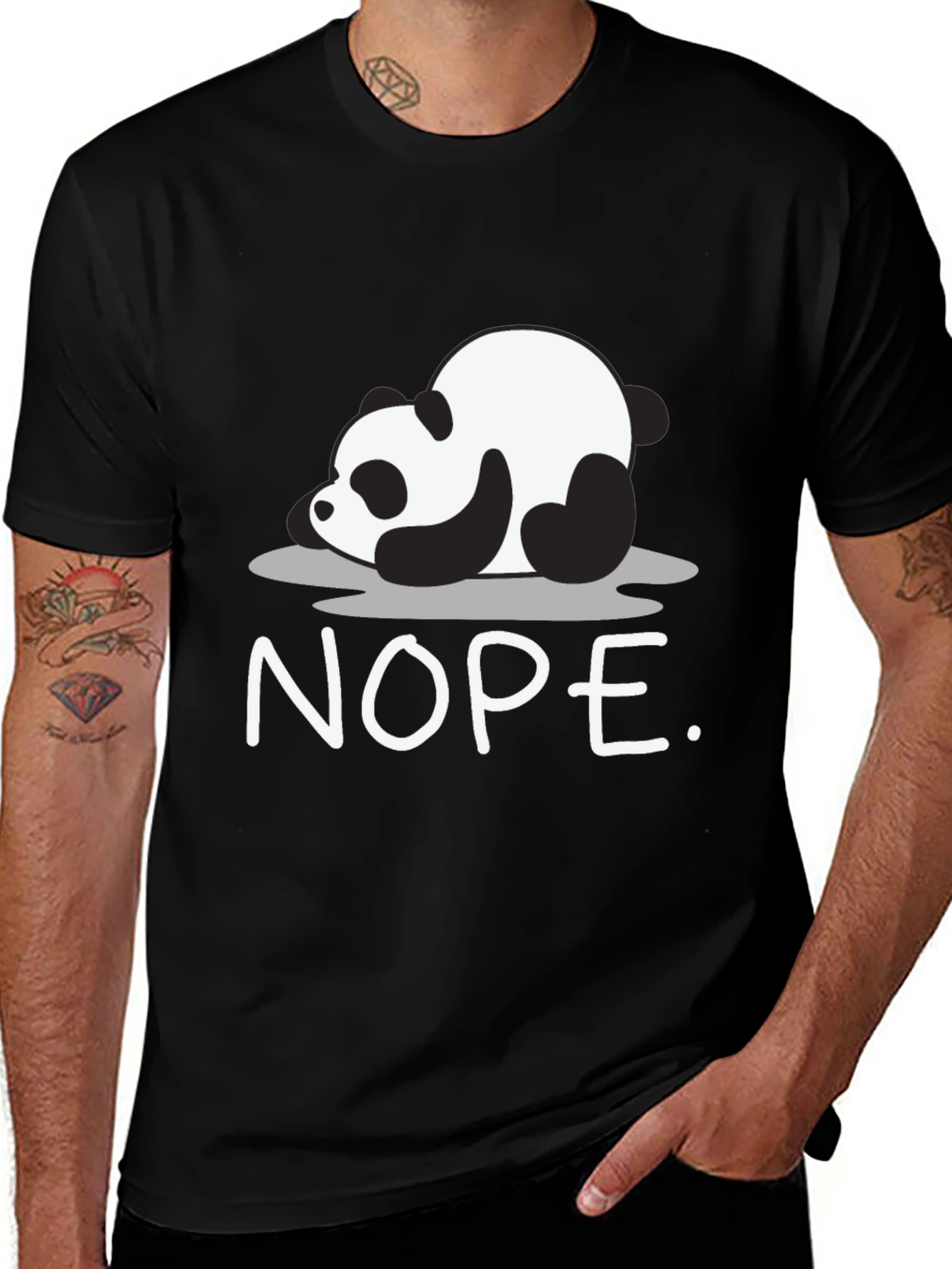 Variant 17 of Nope Panda Graphic T-Shirt - Lazy Days