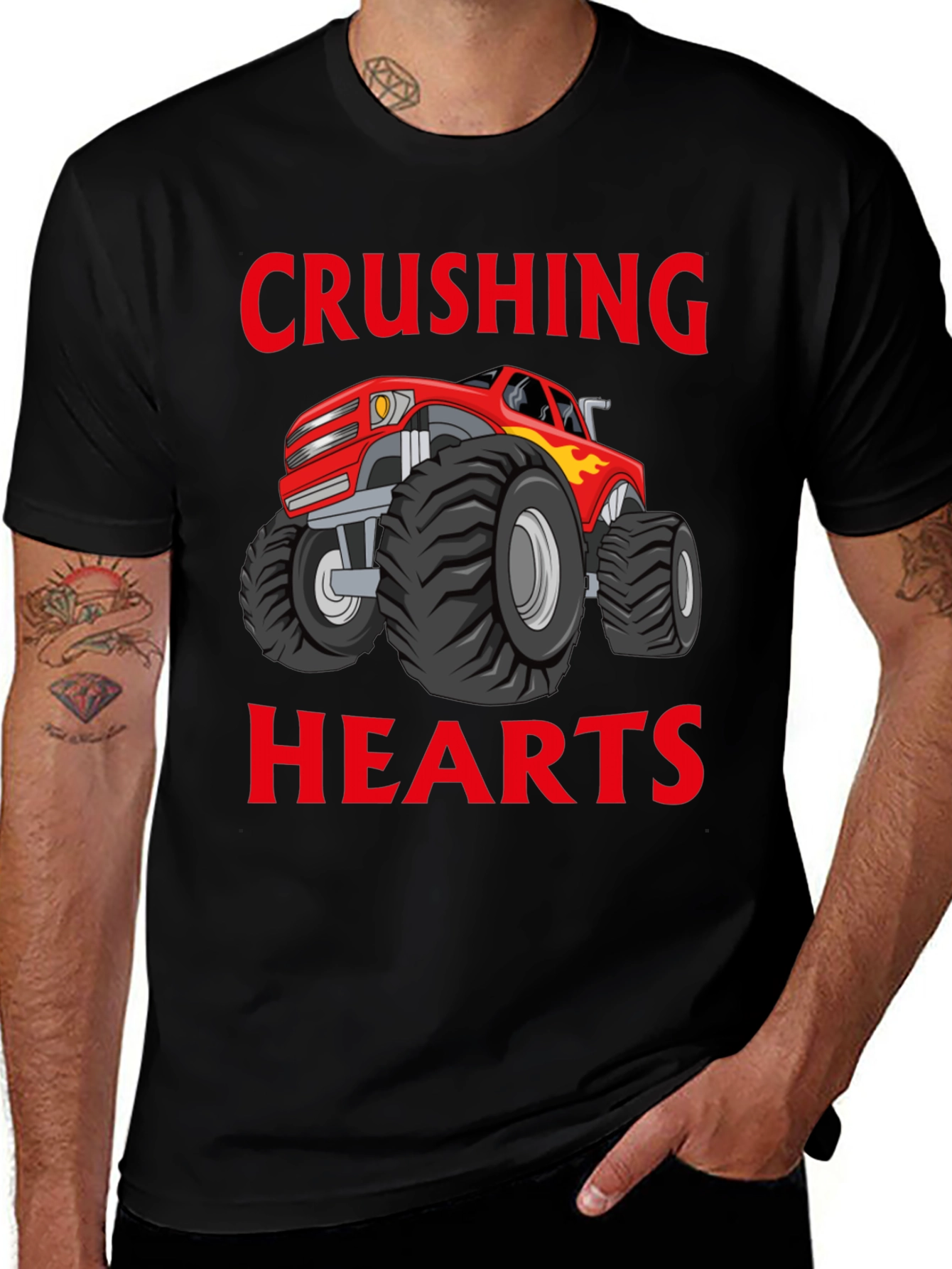 Variant 23 of Crushing Hearts Monster Truck T-Shirt - Valentine's Day