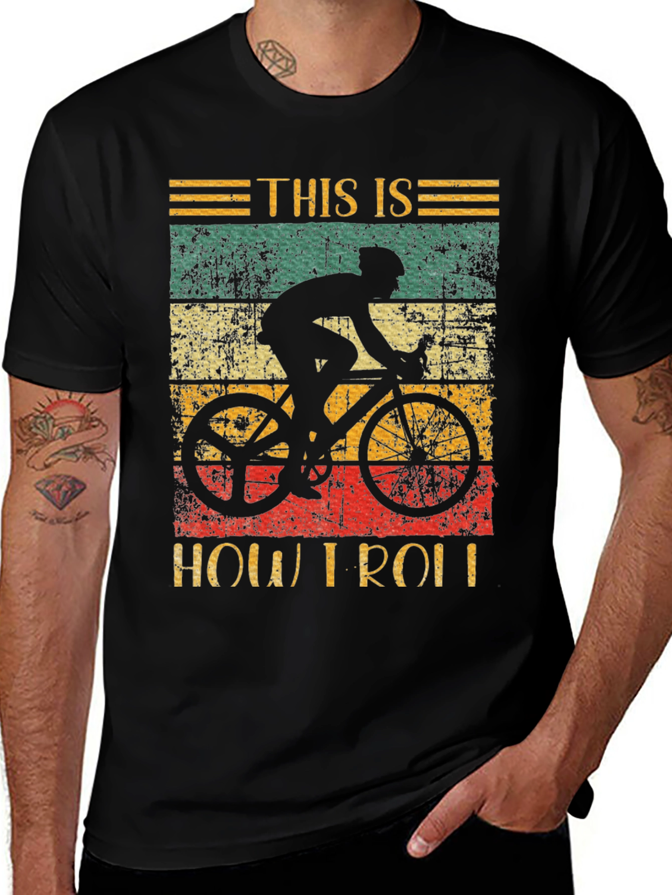 Variant 21 of This is How I Roll Cycling T-Shirt
