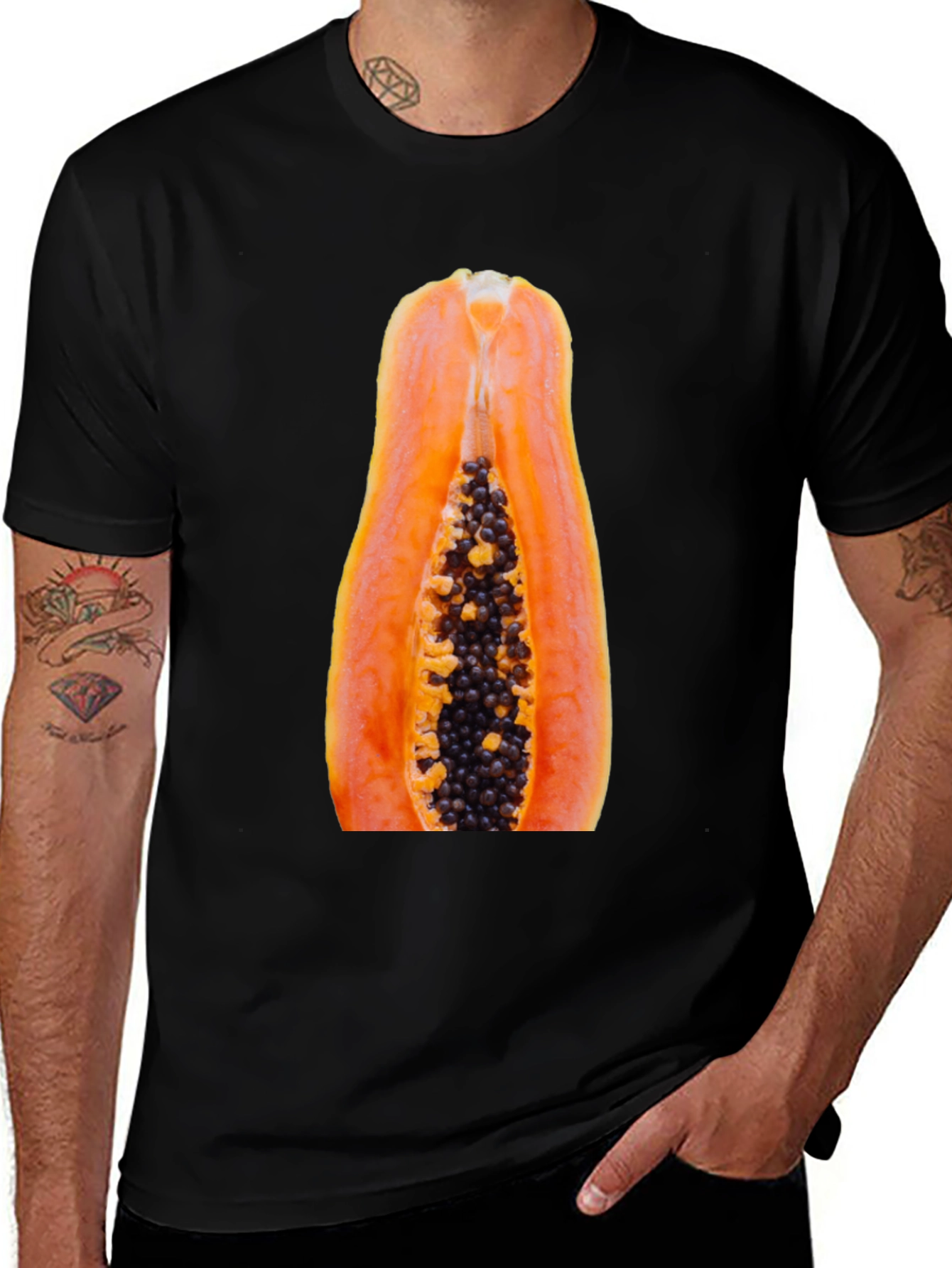 Variant 28 of Papaya Graphic Tee - Funny Fruit T-Shirt
