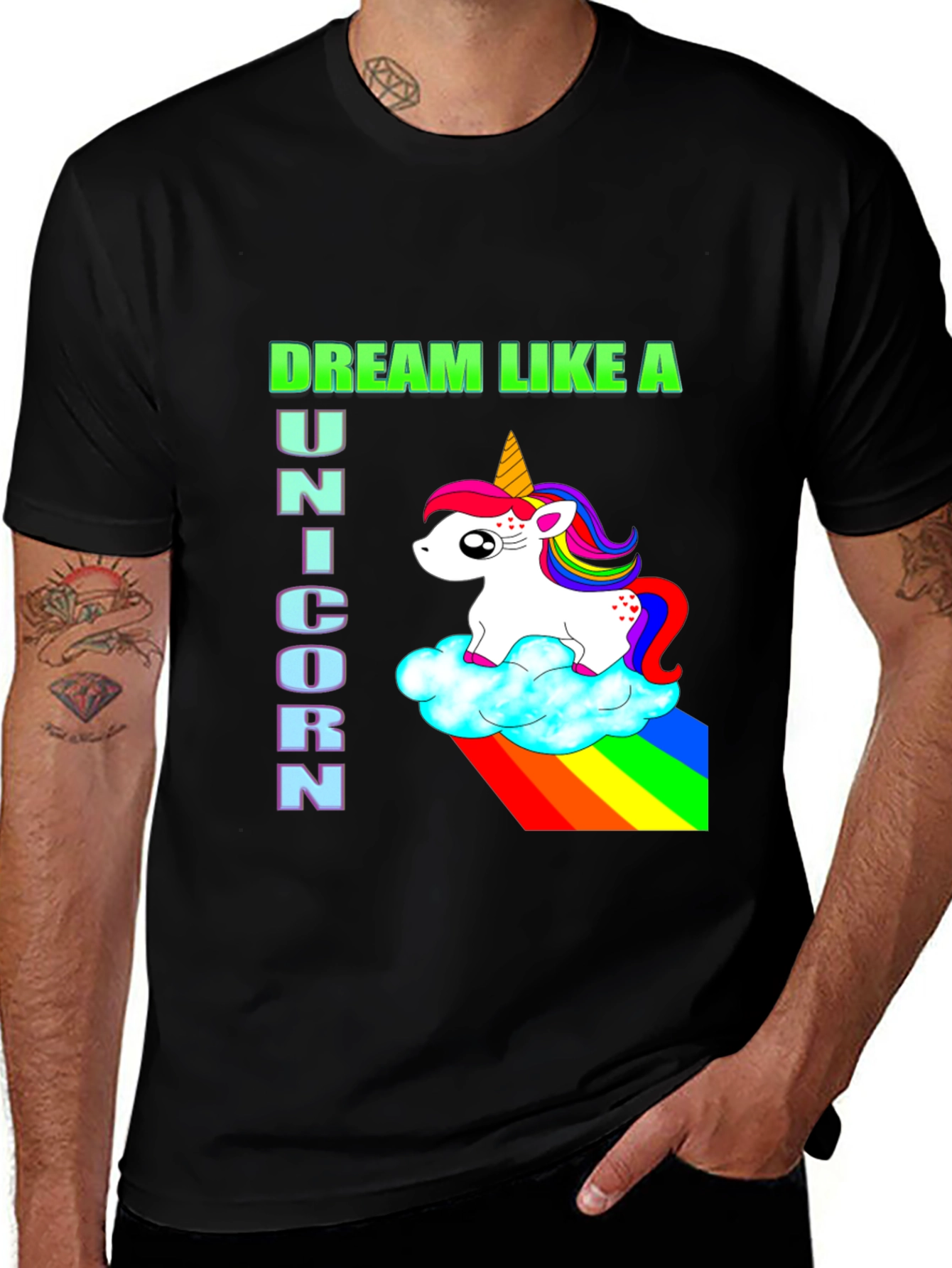 Variant 21 of Dream Like a Unicorn Black T-Shirt
