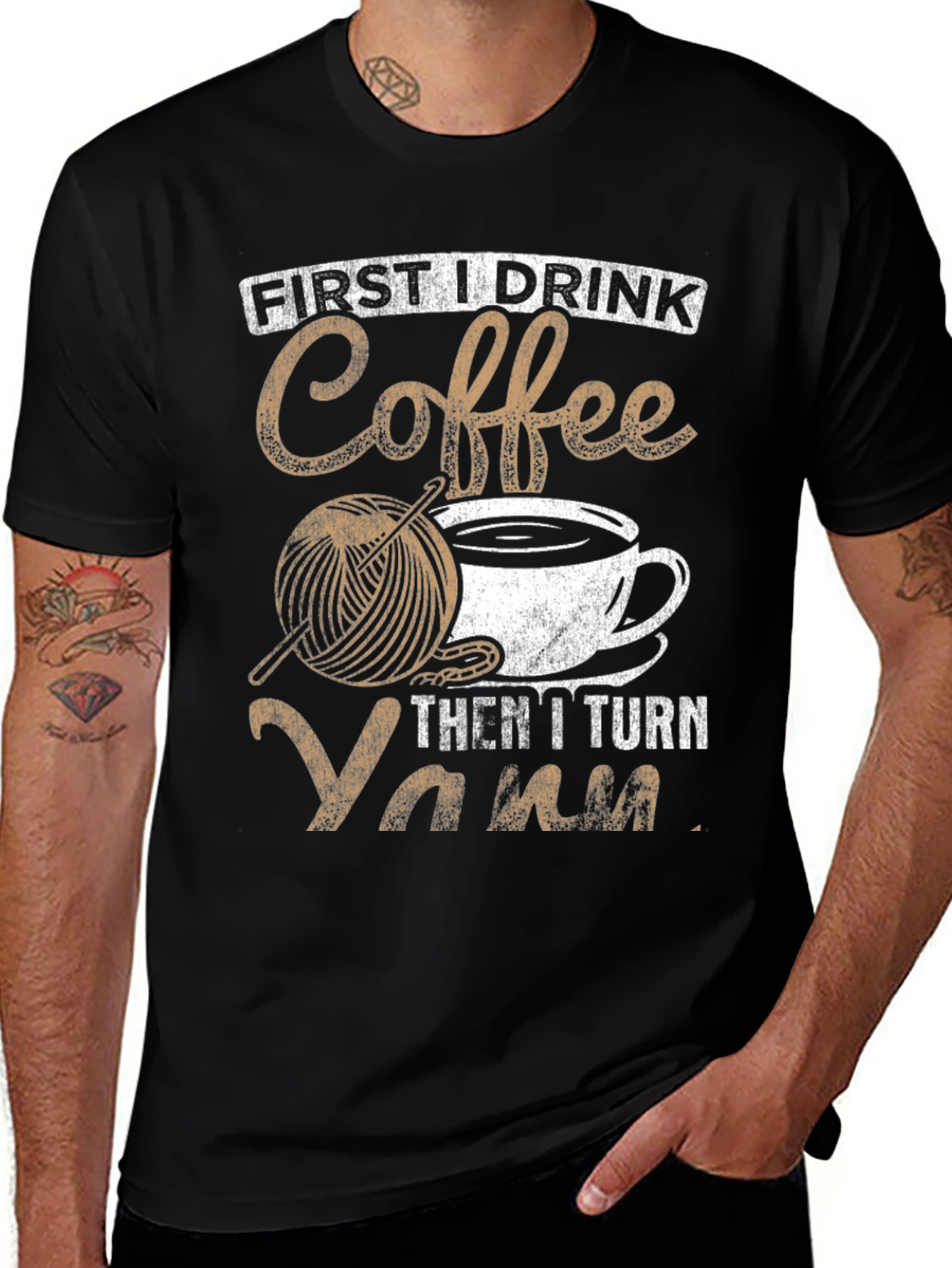 Variant 26 of Coffee and Yarn T-Shirt