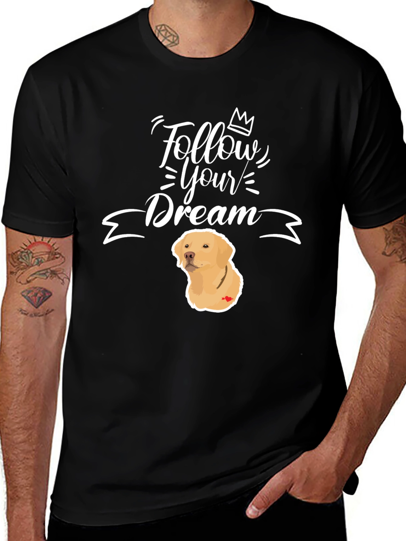 Variant 29 of Follow Your Dream Dog Graphic T-Shirt