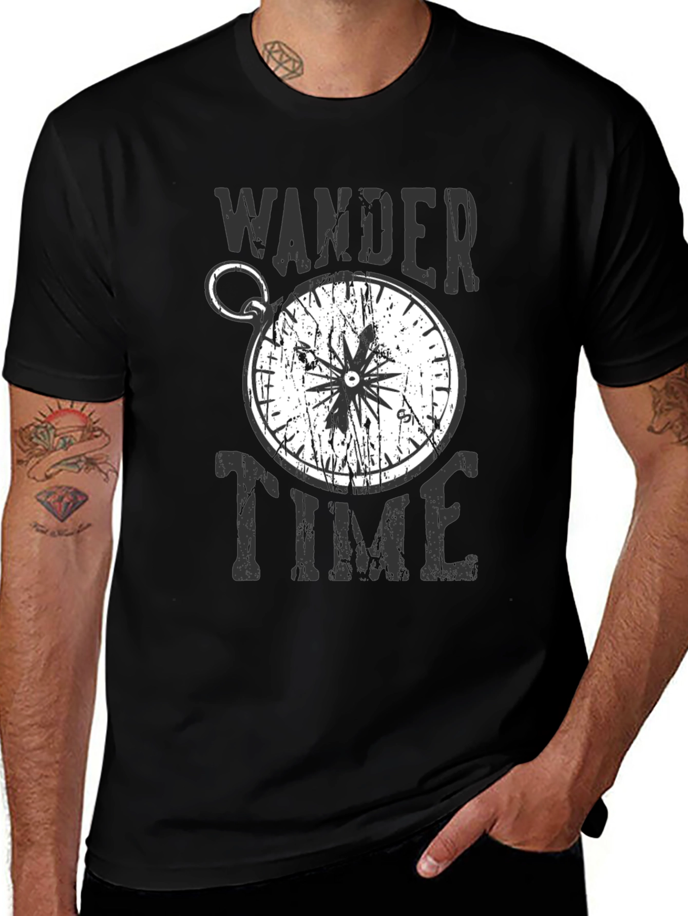 Variant 23 of Wander Time Compass Graphic T-Shirt