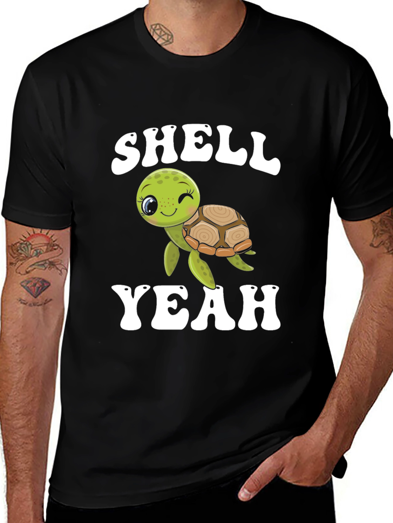 Shell Yeah Turtle Graphic T-Shirt