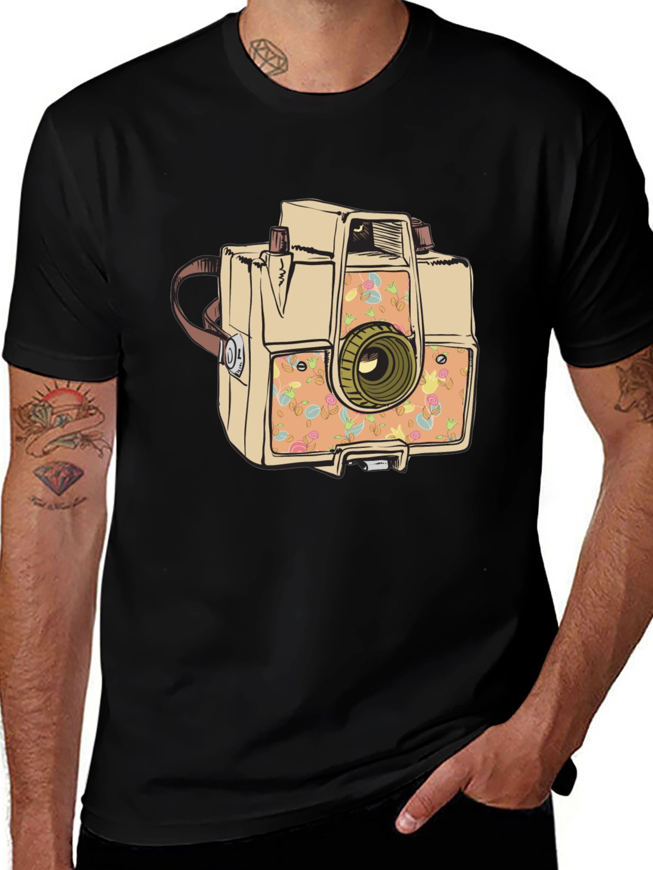 Variant 11 of Vintage Camera Graphic T-Shirt - Classic Style