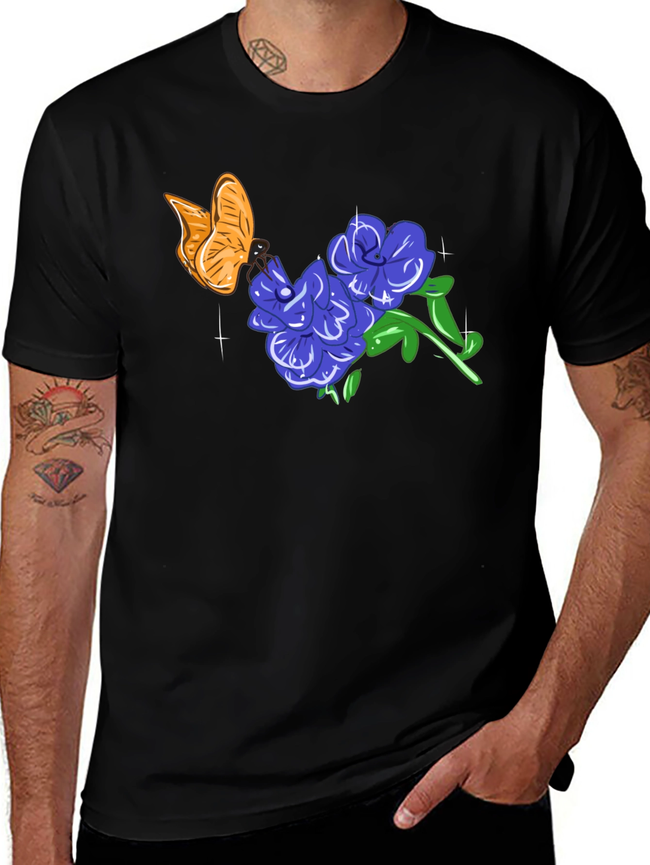 Variant 16 of Butterfly & Floral Graphic T-Shirt