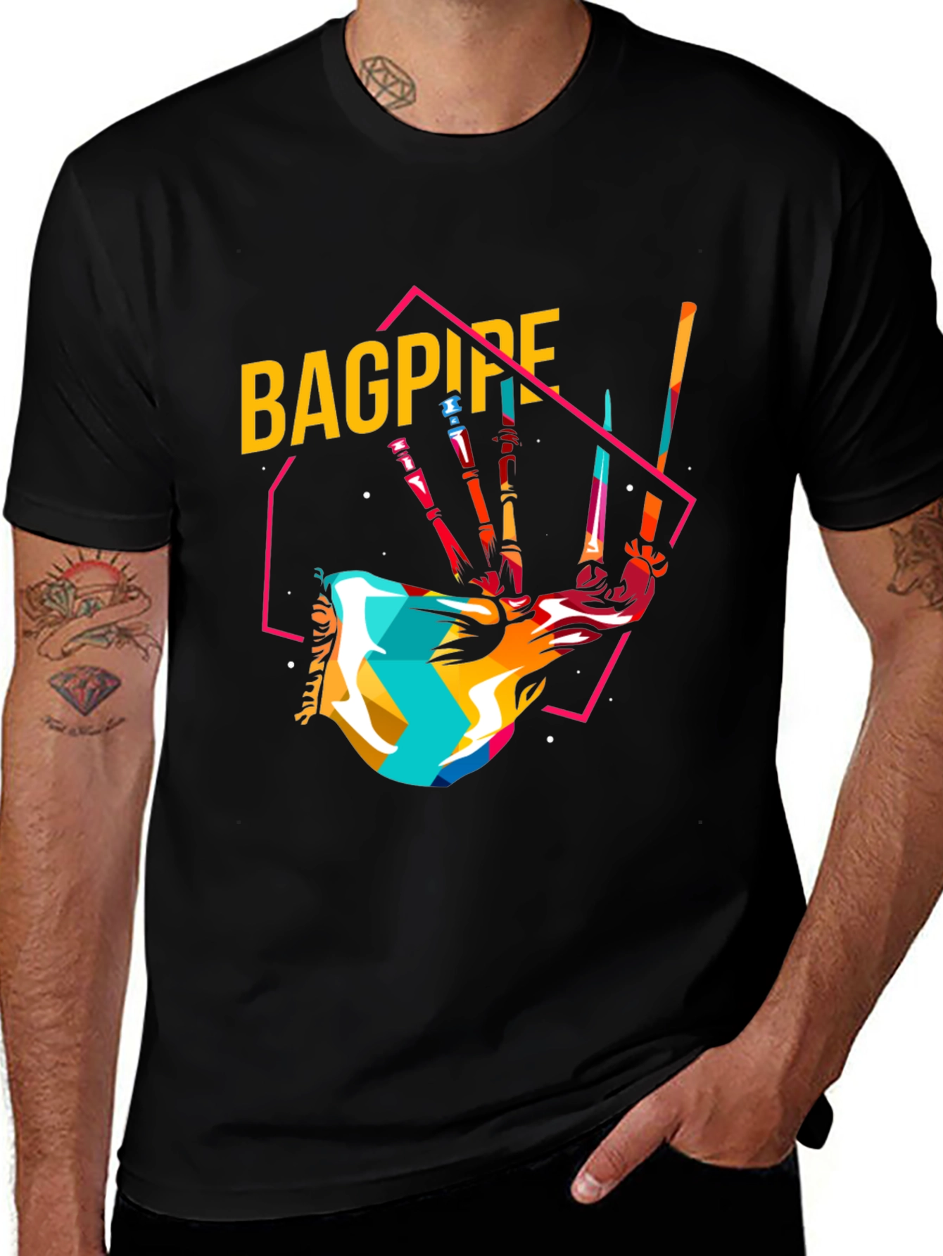 Bagpipe Graphic T-Shirt