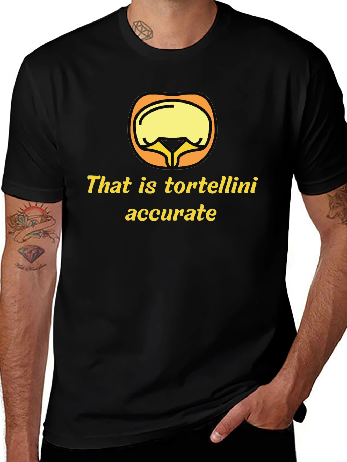 Variant 25 of Tortellini Accurate Graphic T-Shirt - Funny Foodie Tee