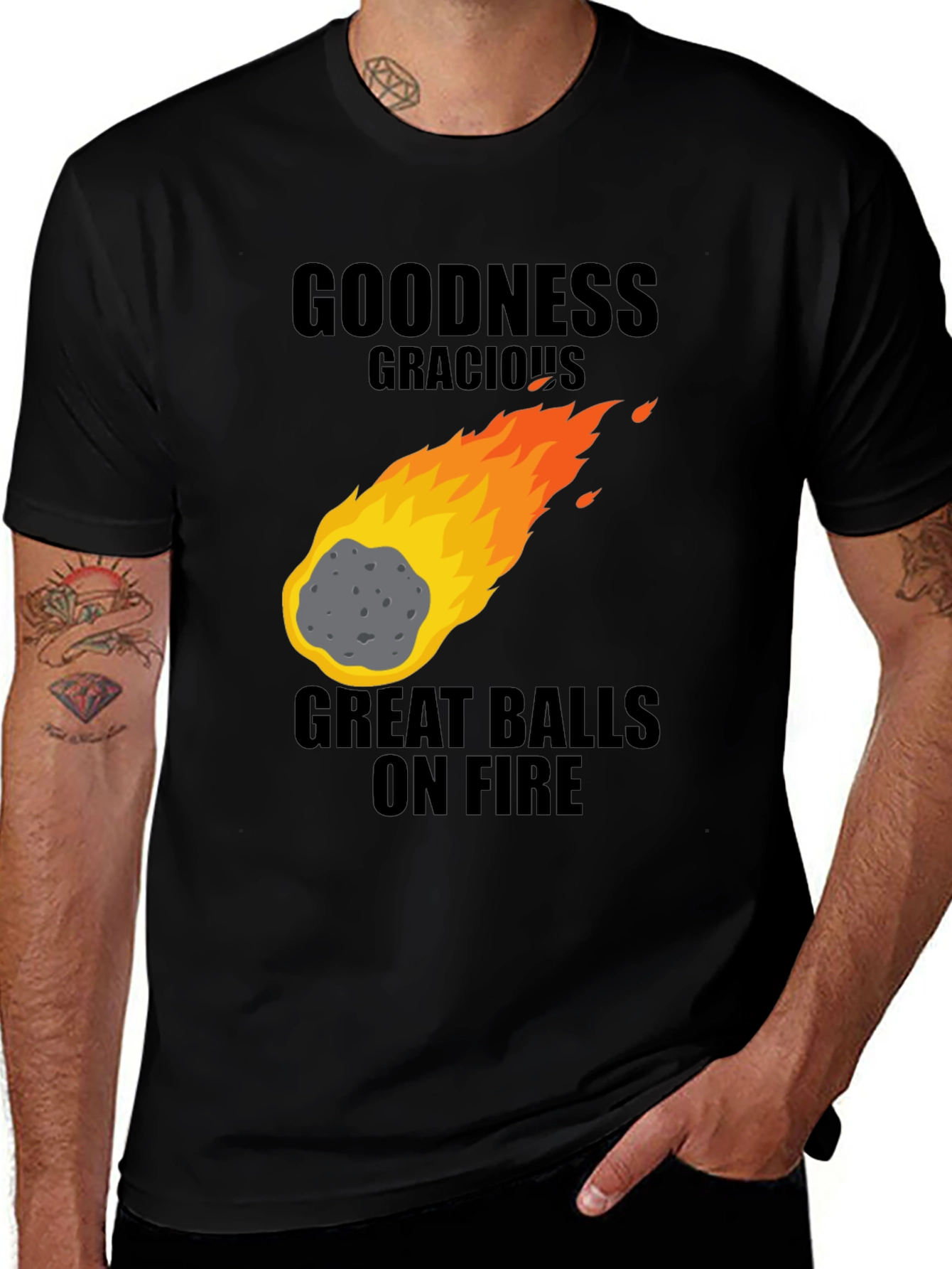 Variant 7 of Goodness Gracious Great Balls on Fire Graphic T-Shirt