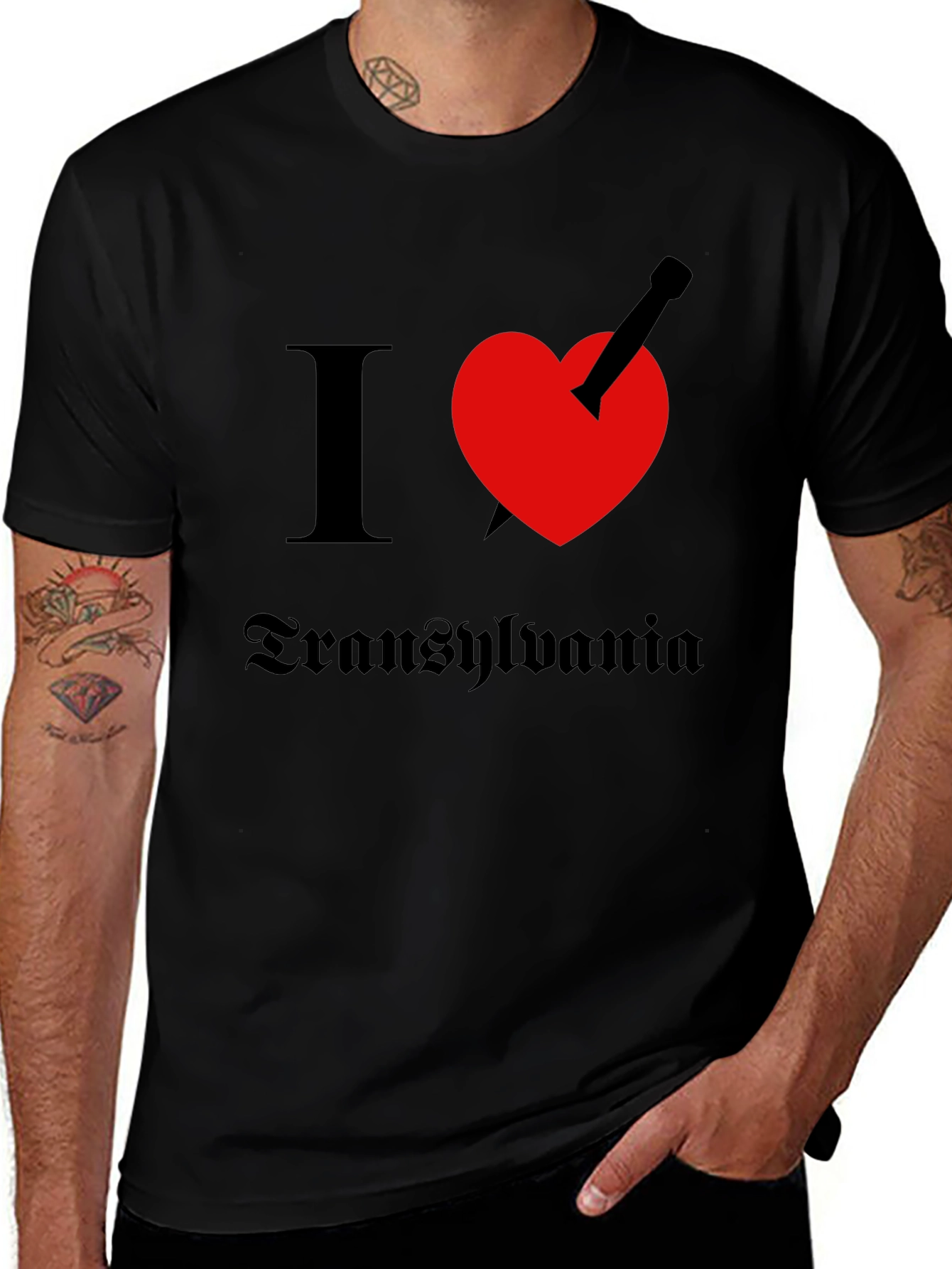 I Love Transylvania T-Shirt - Gothic Vampire Tee