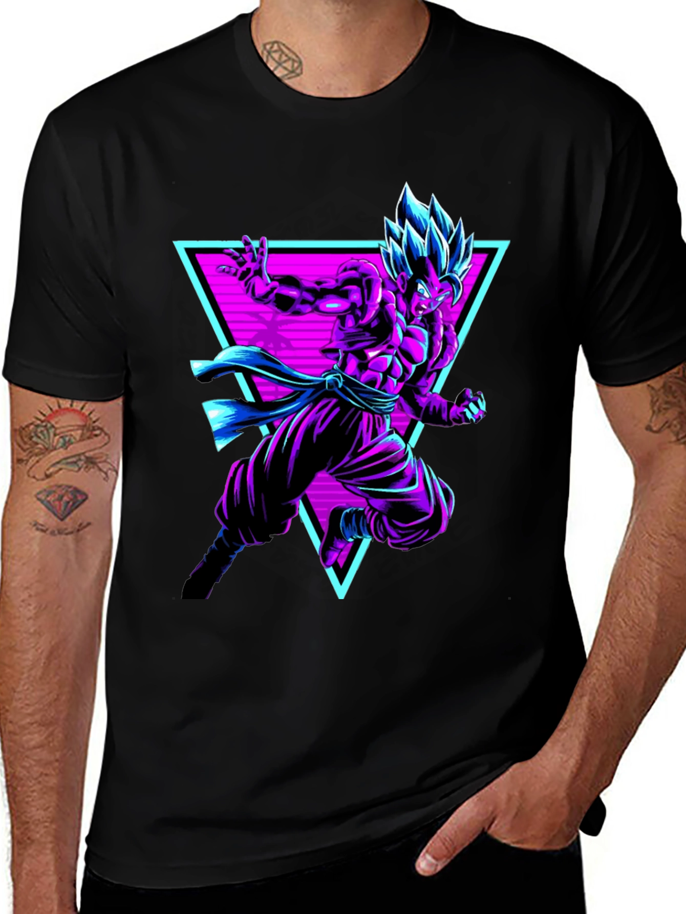 Variant 18 of Anime Warrior Graphic Tee - Retro Style T-Shirt
