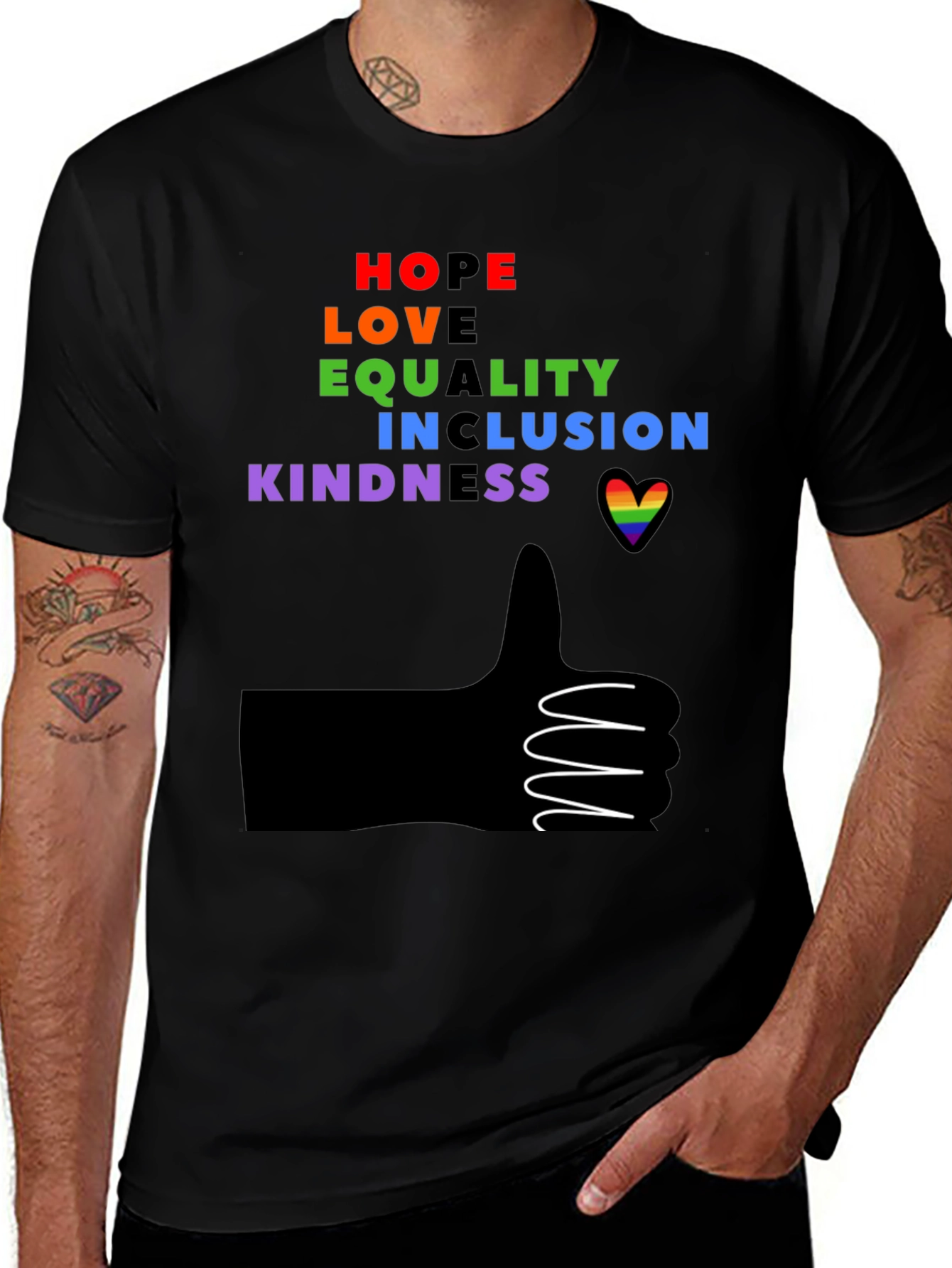 Variant 27 of Inclusive Rainbow Graphic Tee