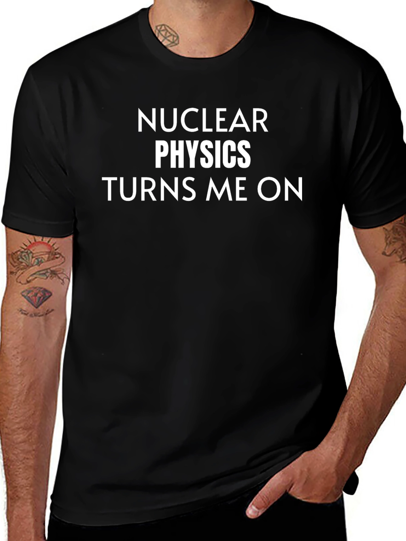 Nuclear Physics Turns Me On T-Shirt - Black
