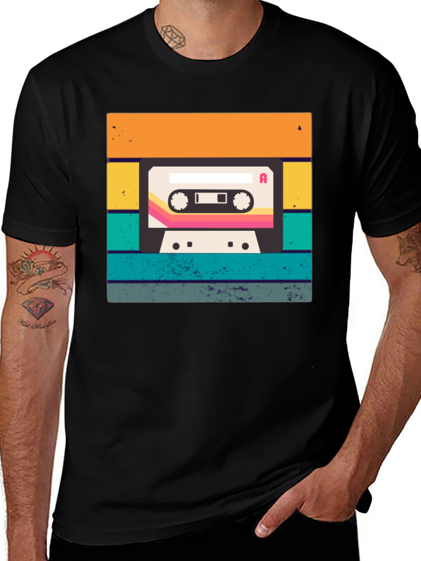 Variant 29 of Retro Cassette Tape Graphic Tee - Vintage Style T-Shirt