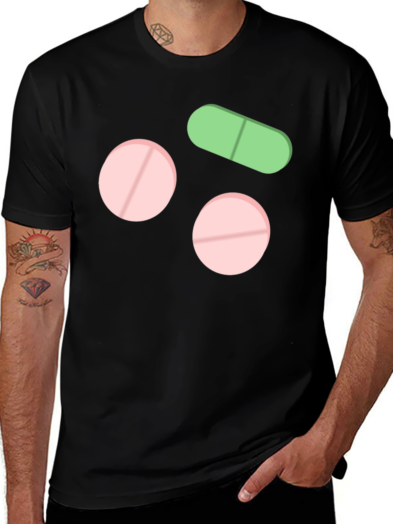 Variant 19 of Pills Graphic T-Shirt, Black