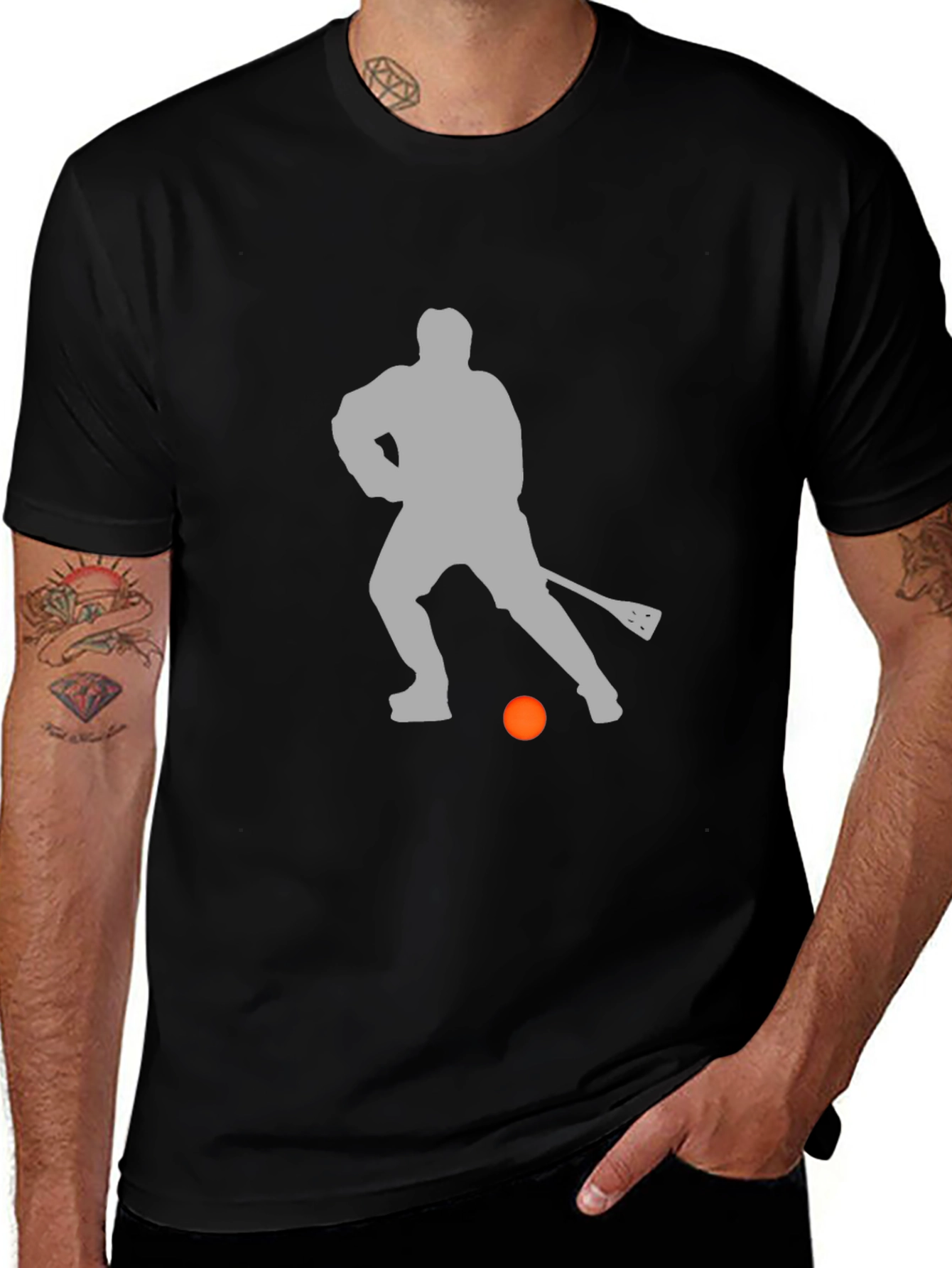 Variant 28 of Lacrosse Player Graphic T-Shirt