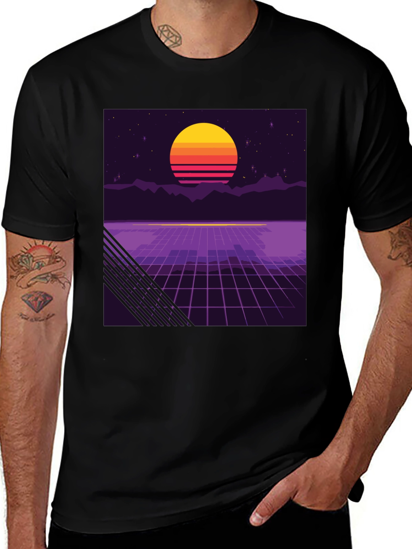 Variant 25 of Retro Synthwave Sunset T-Shirt