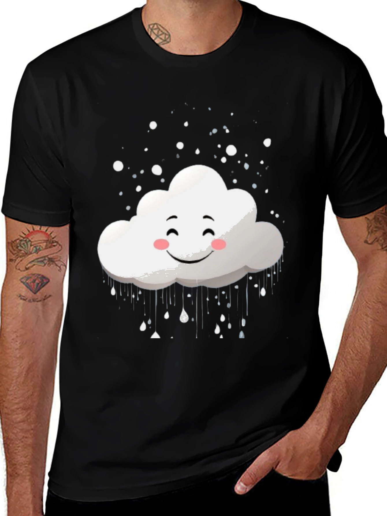 Black Cloud Graphic Tee - Happy Weather T-Shirt main image