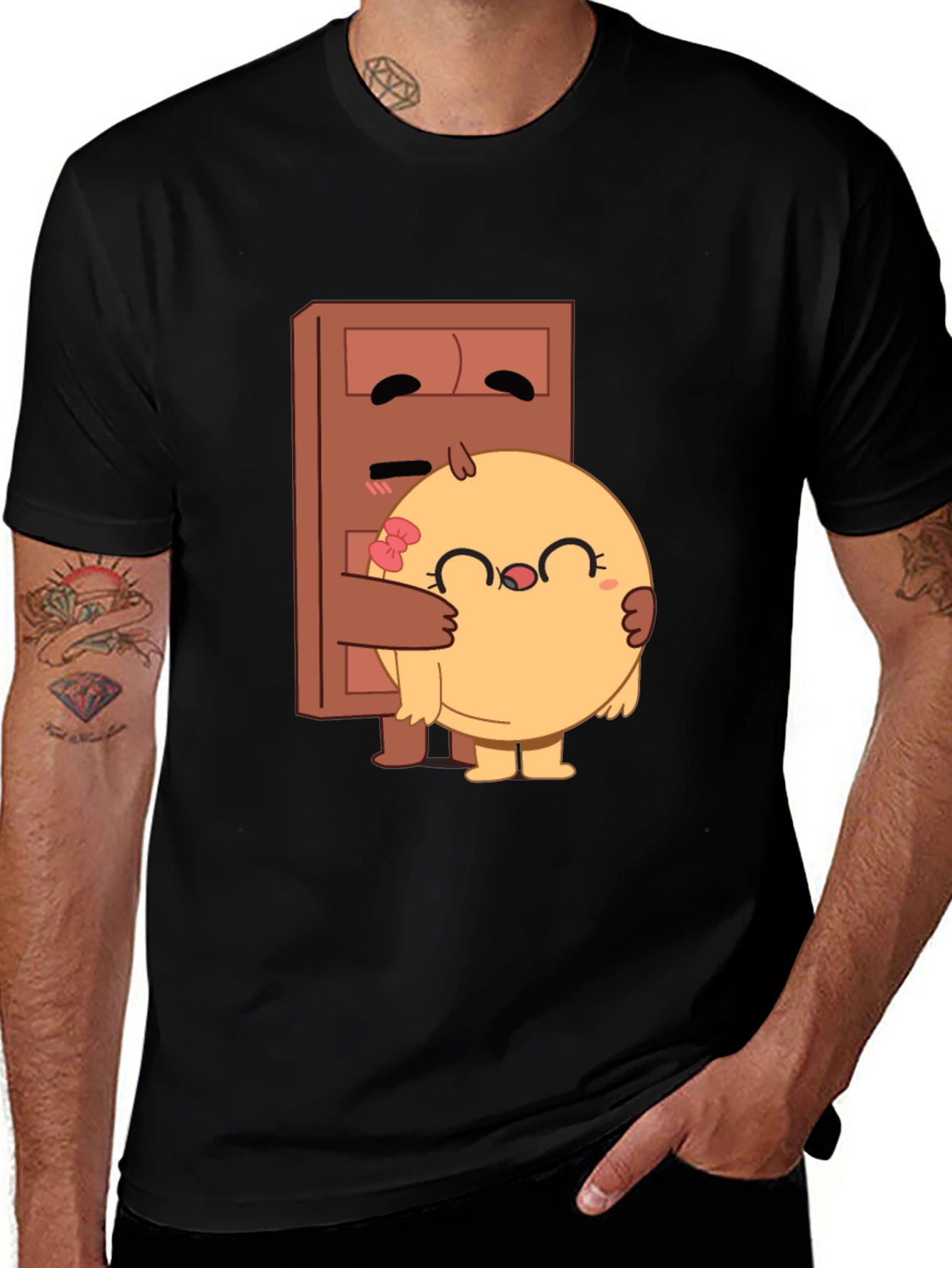 Variant 17 of Cute Cartoon Hug T-Shirt