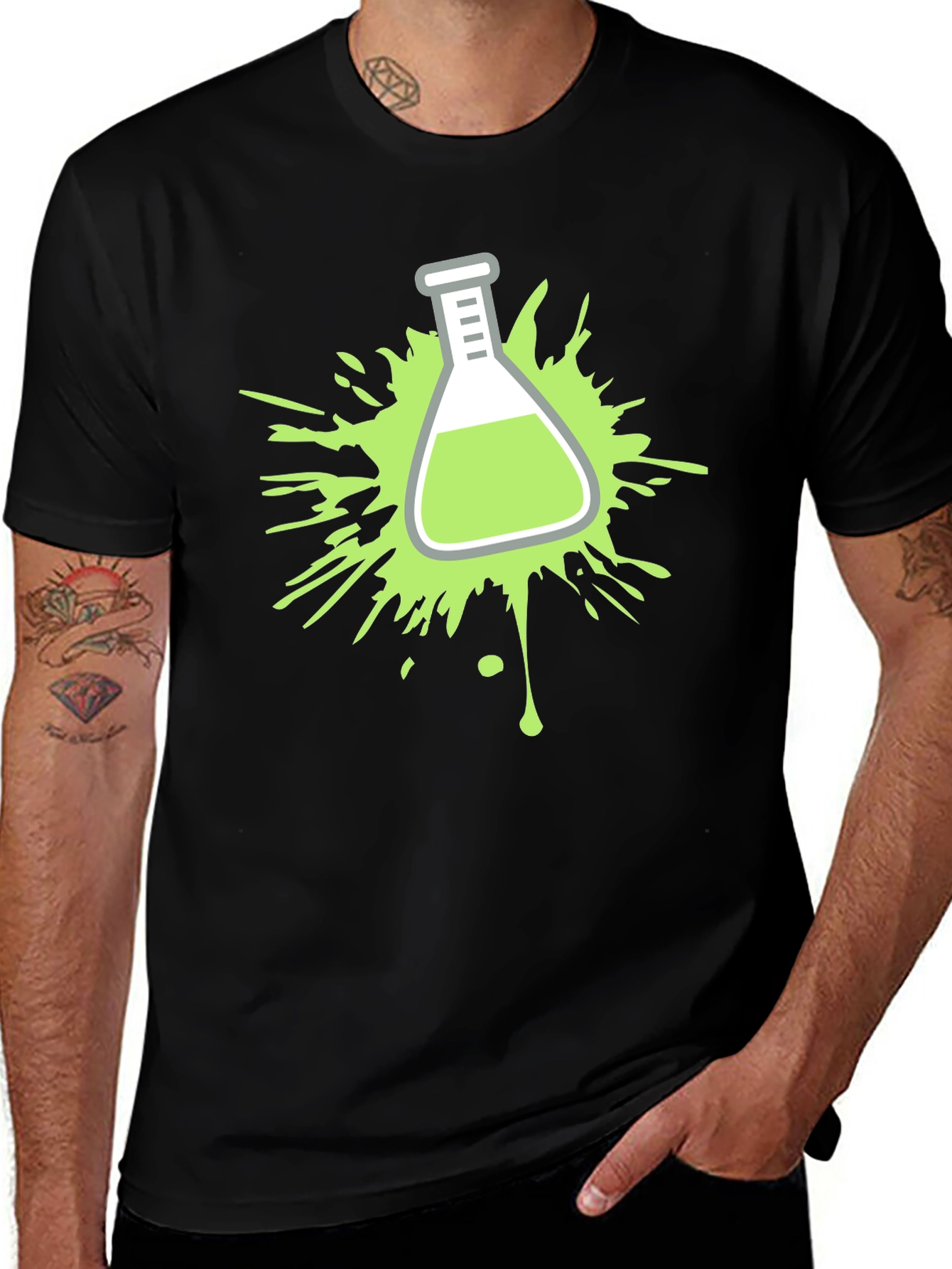 Variant 30 of Science Beaker Splatter Graphic T-Shirt