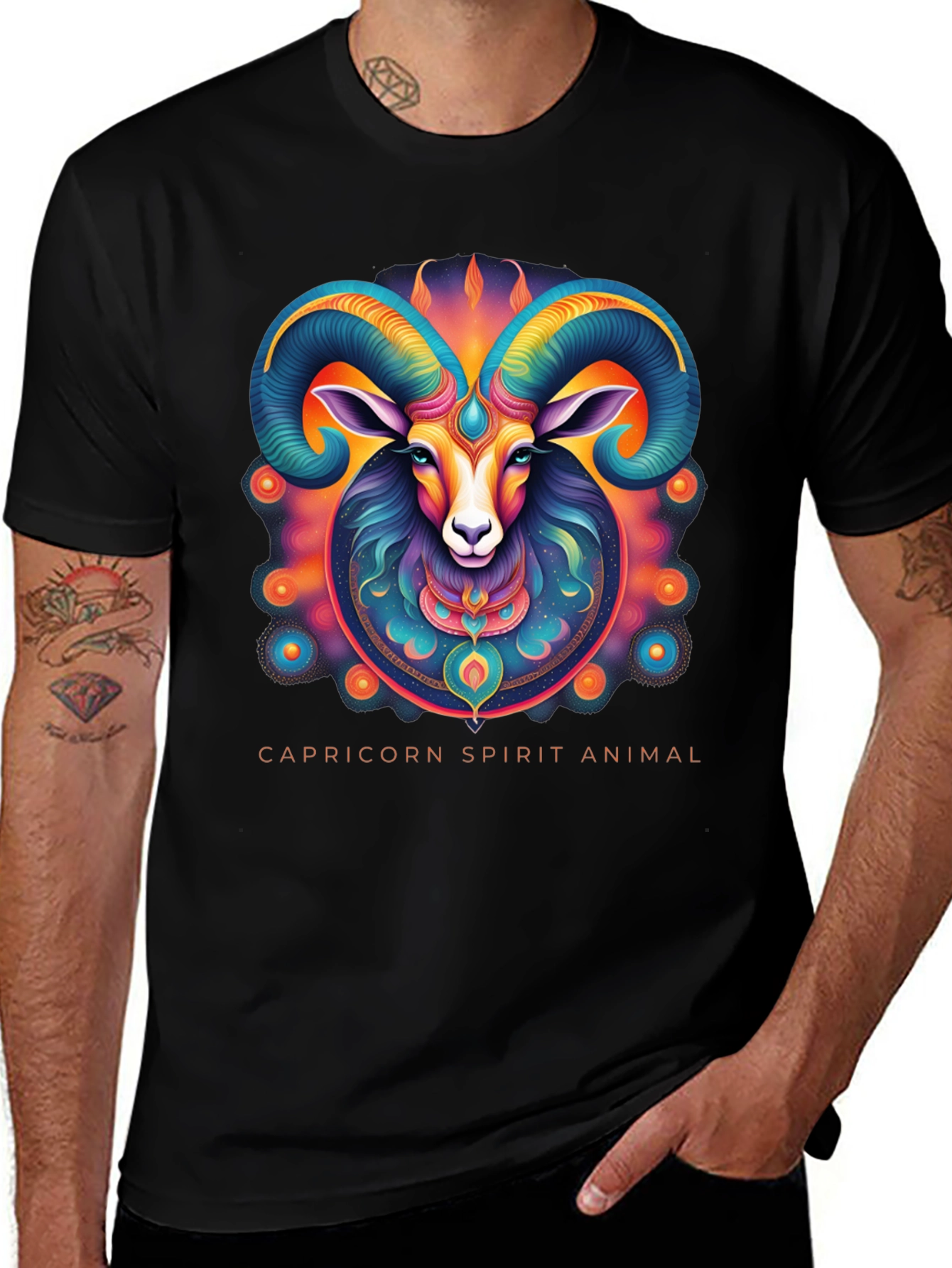 Capricorn Spirit Animal Graphic Tee - Zodiac T-Shirt