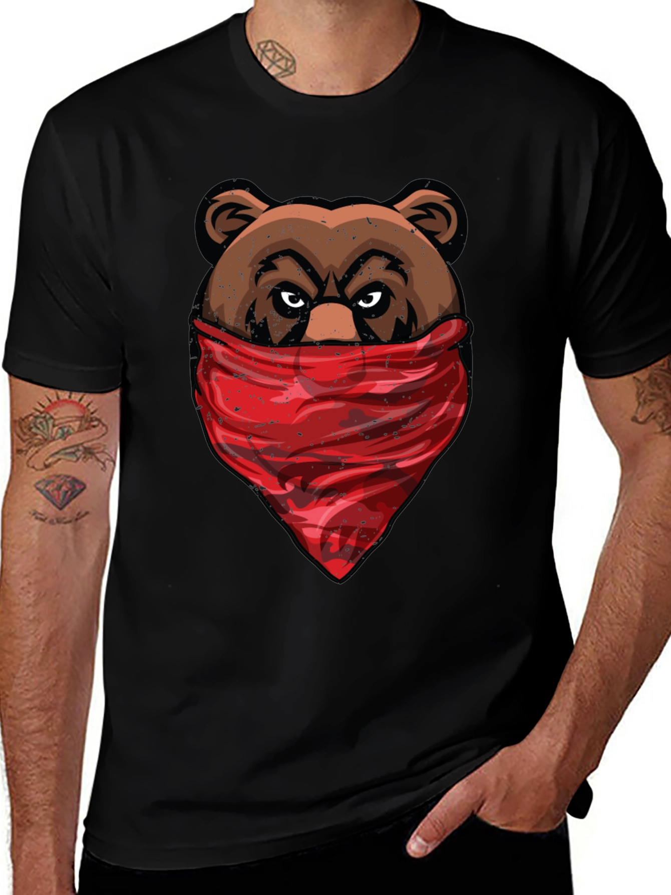 Variant 20 of Bear Bandit Graphic Tee - Cool & Edgy Streetwear