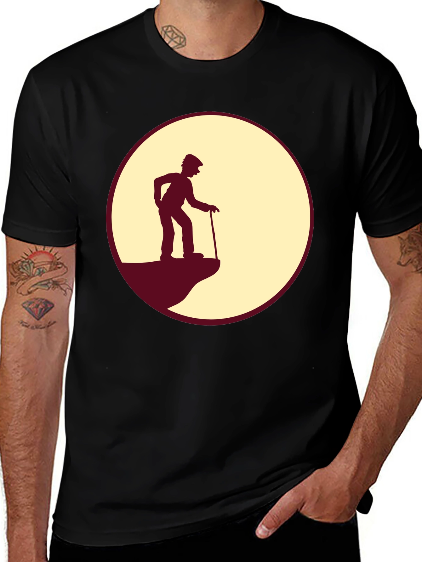 Silhouette Grandpa Tee - Cliff Edge Design