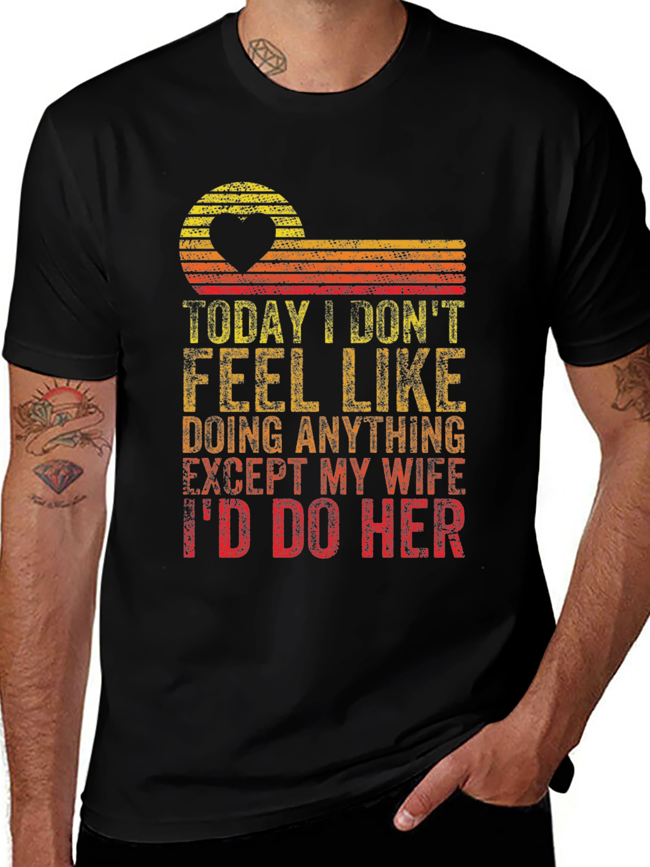 Variant 15 of Funny Graphic T-Shirt - Today I Don't Feel Like Doing Anything