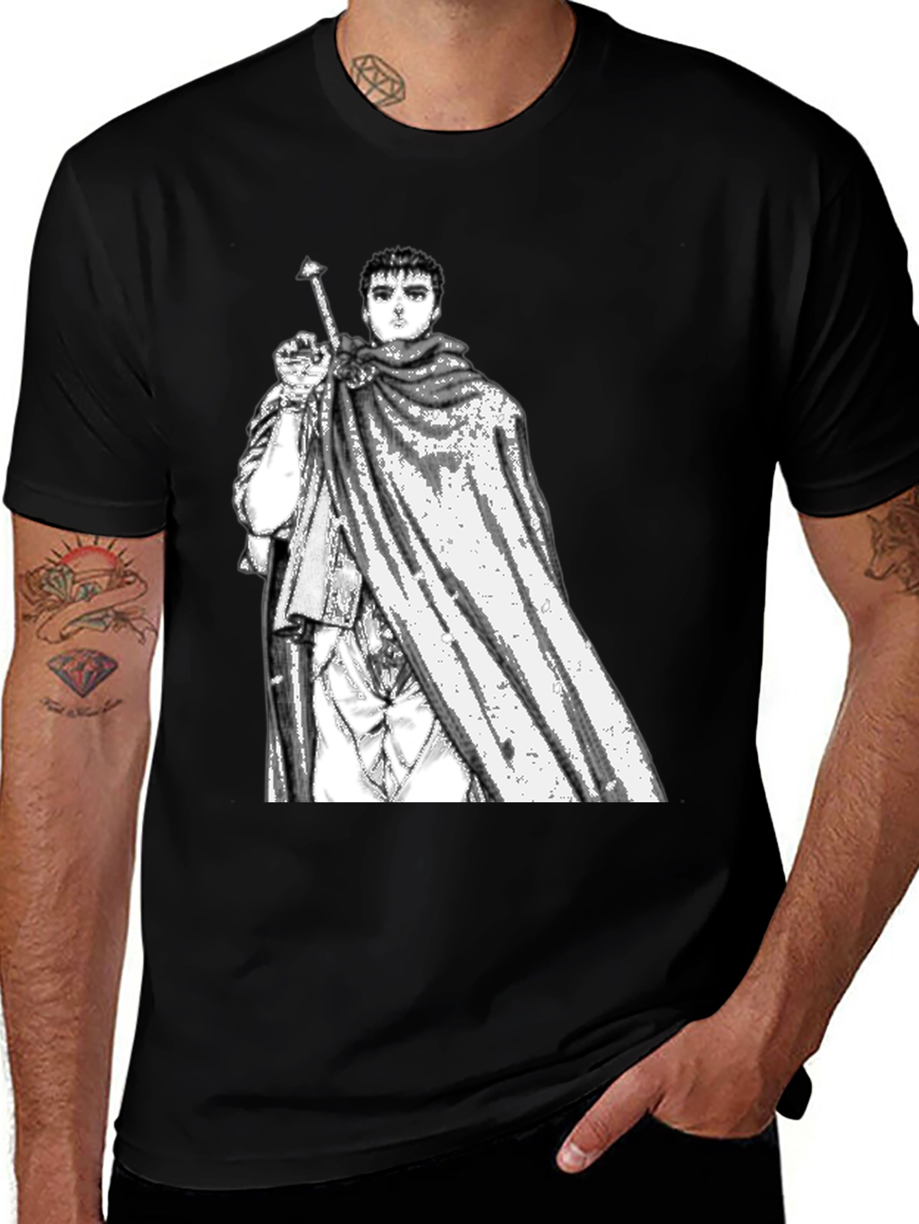 Variant 18 of Berserk Manga Art Black T-Shirt - Anime Graphic Tee