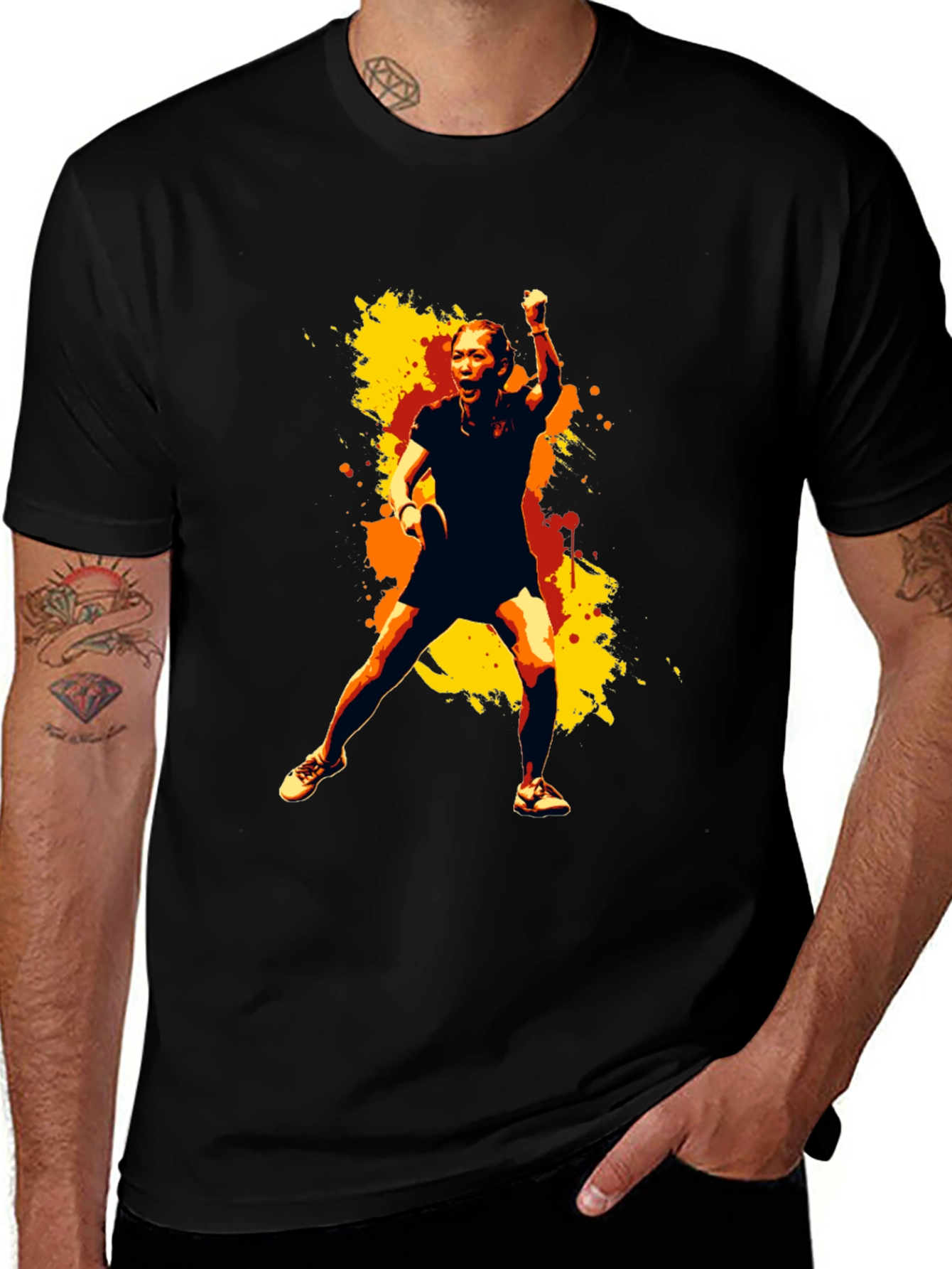 Variant 3 of Stylish Graphic Tee - Table Tennis Player