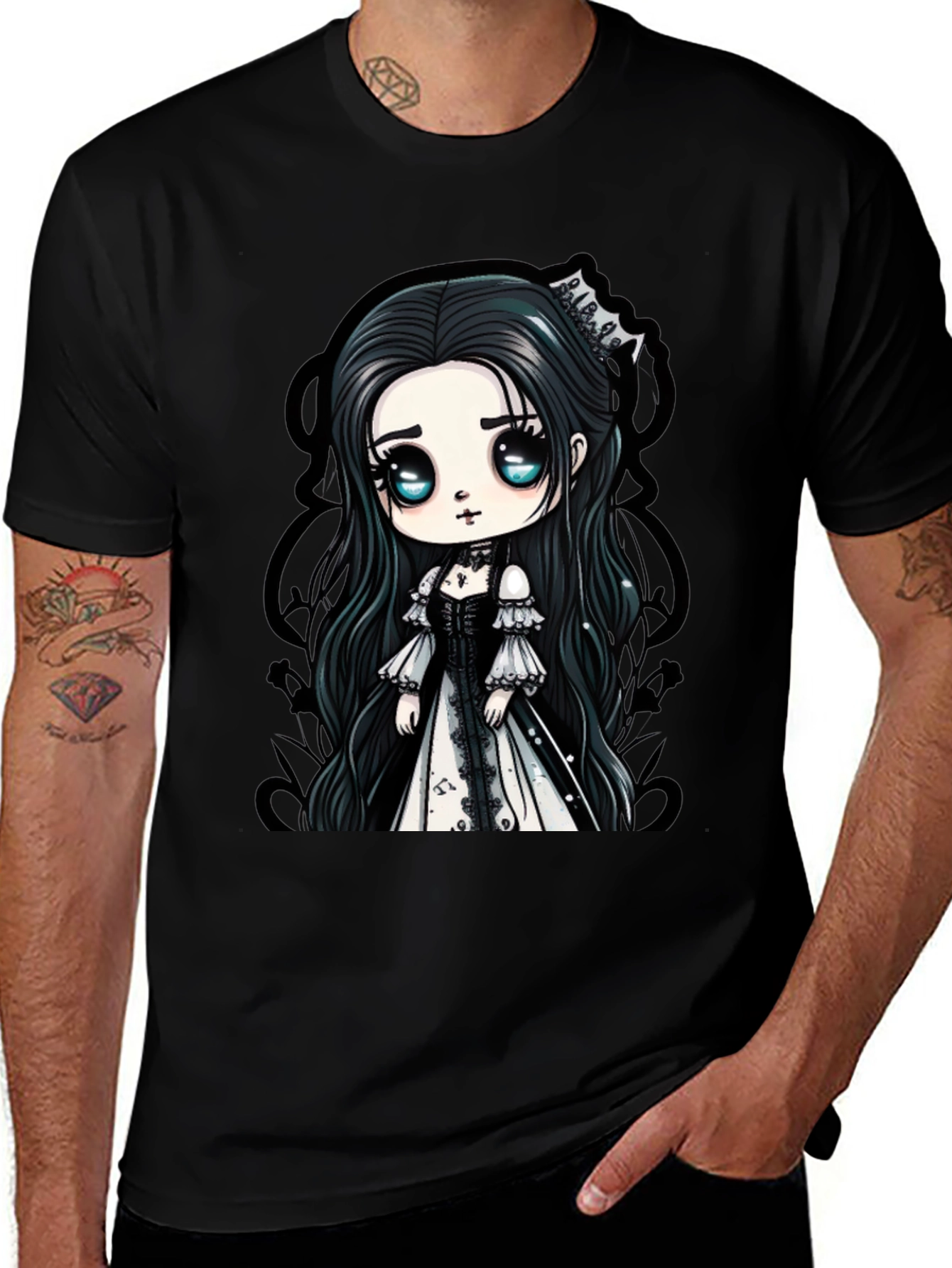 Variant 27 of Gothic Lolita T-Shirt - Cute Cartoon Style