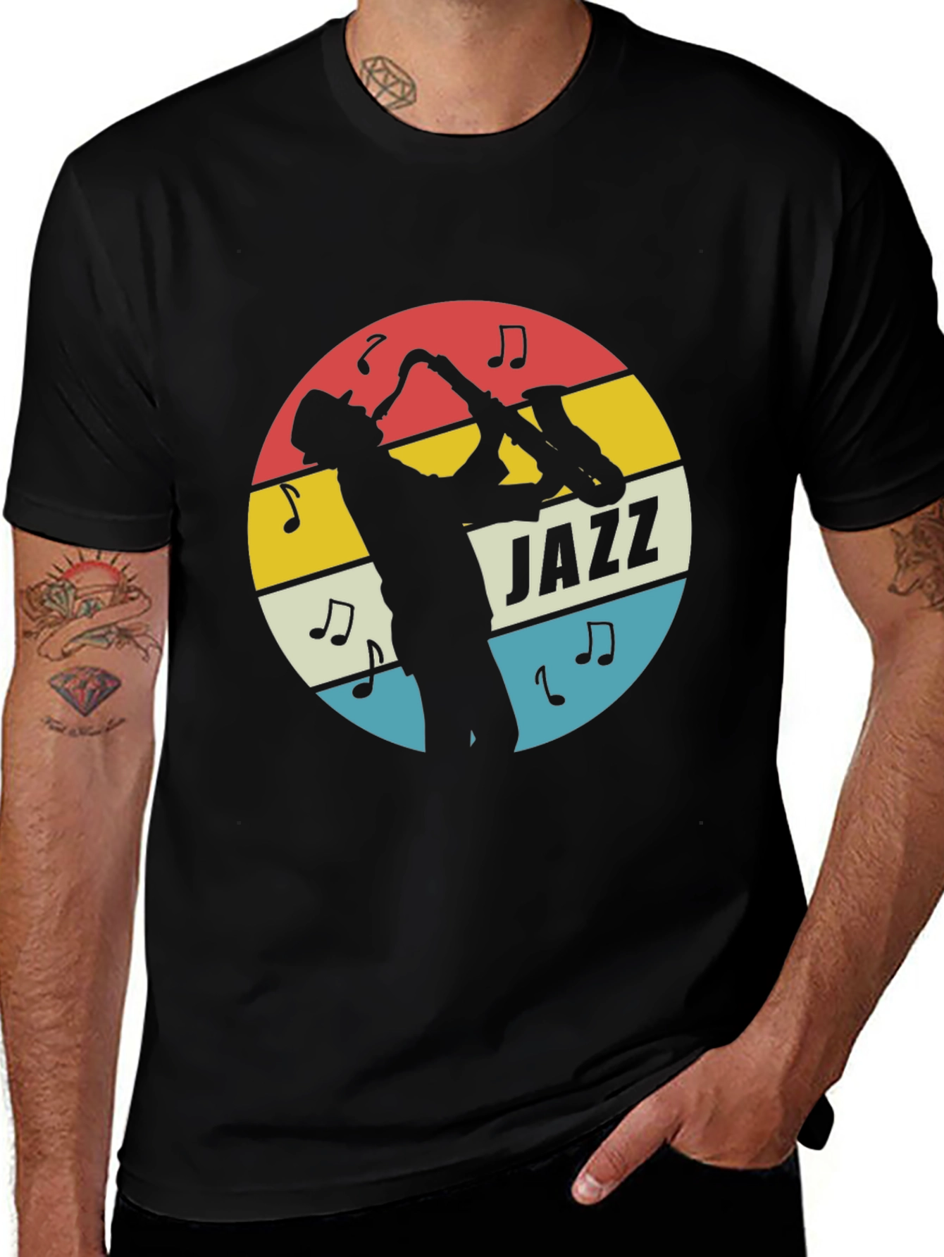 Variant 13 of Jazz Saxophone Player Graphic Tee