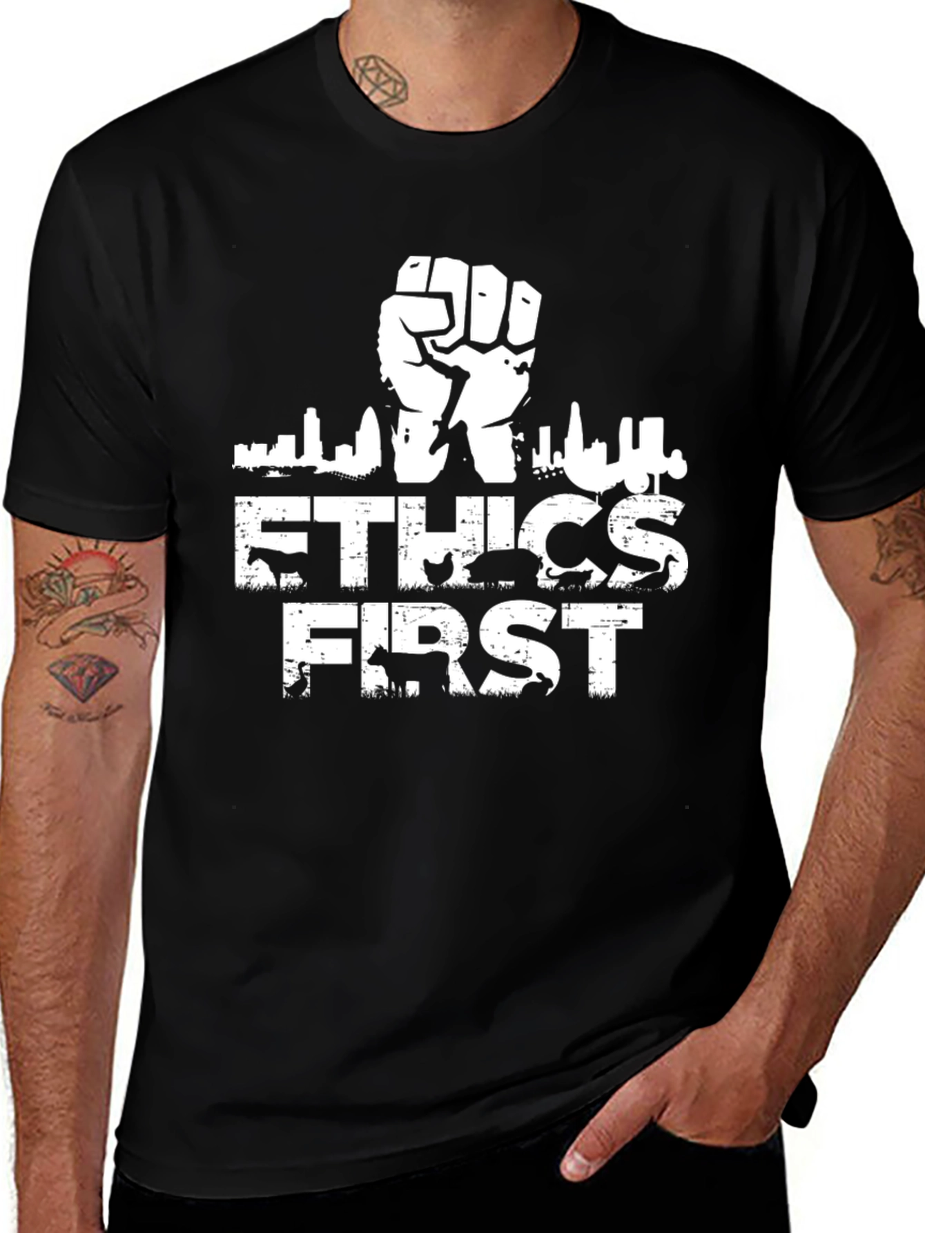 Variant 20 of Ethics First Graphic T-Shirt