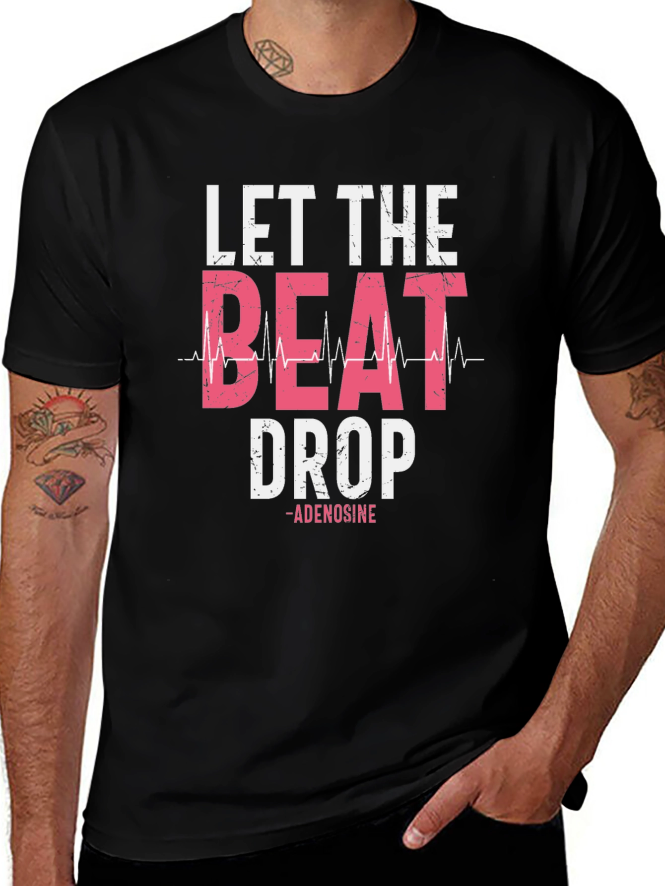 Variant 14 of Let the Beat Drop T-Shirt - Adenosine Design