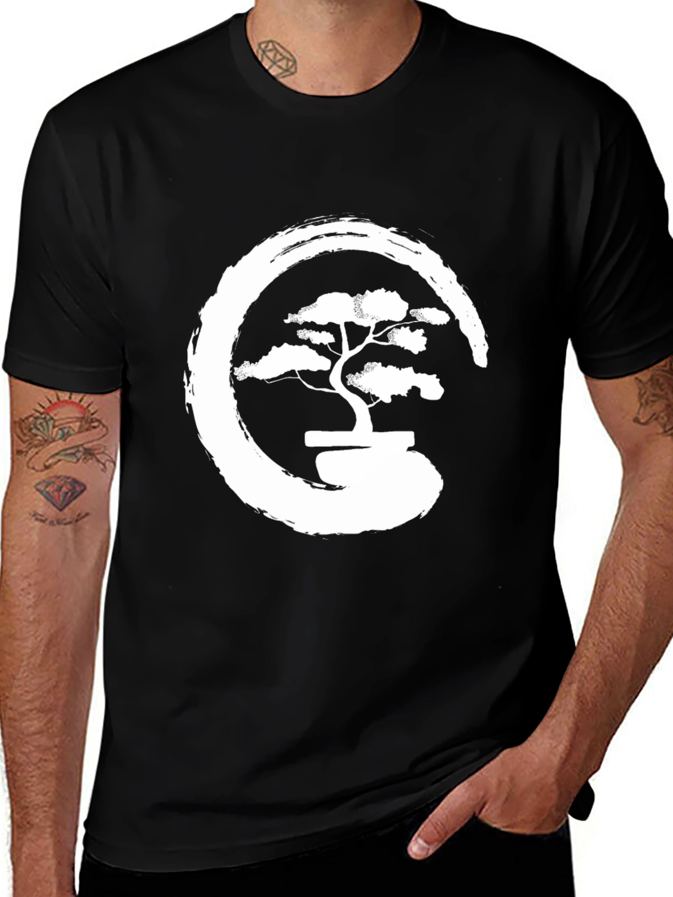 Variant 19 of Zen Bonsai T-Shirt - Men's Black Tee