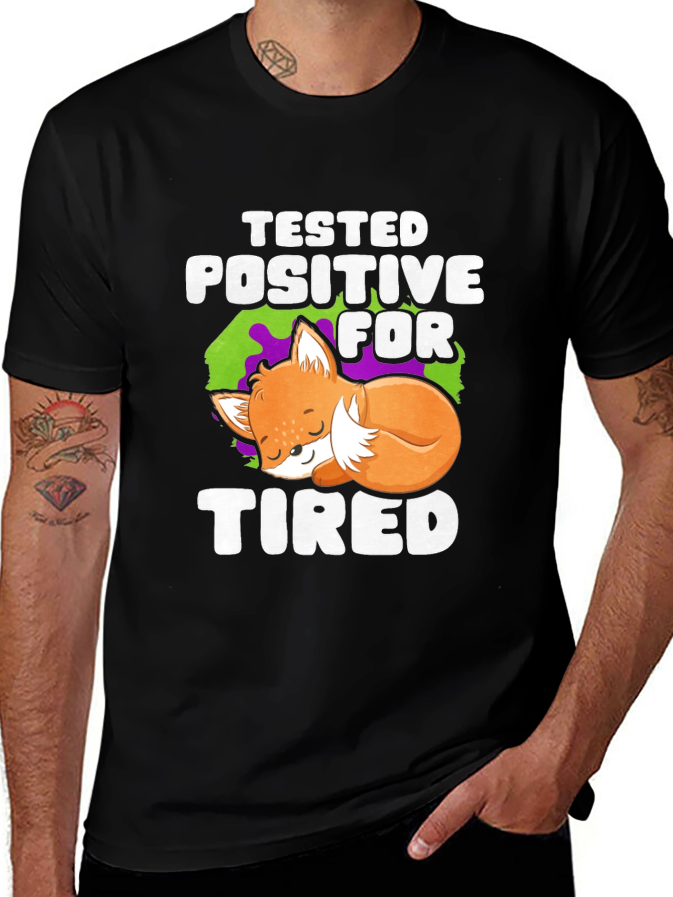 Variant 3 of Tested Positive for Tired T-Shirt