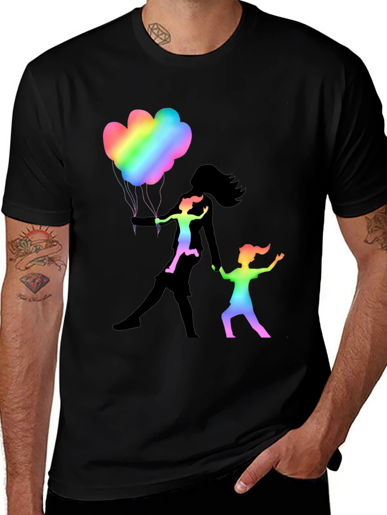 Rainbow Family Graphic T-Shirt