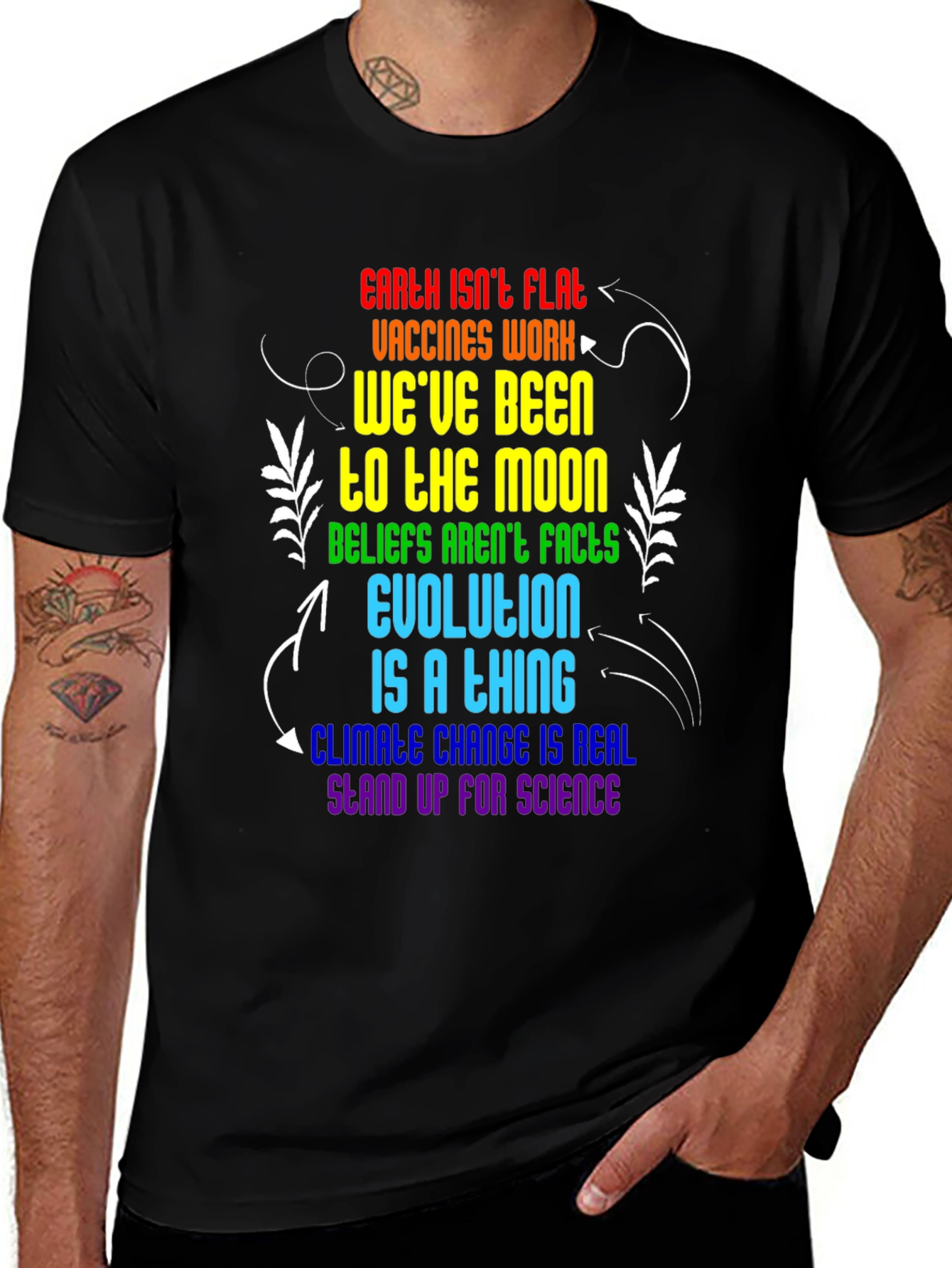 Variant 23 of Science Facts Rainbow T-Shirt