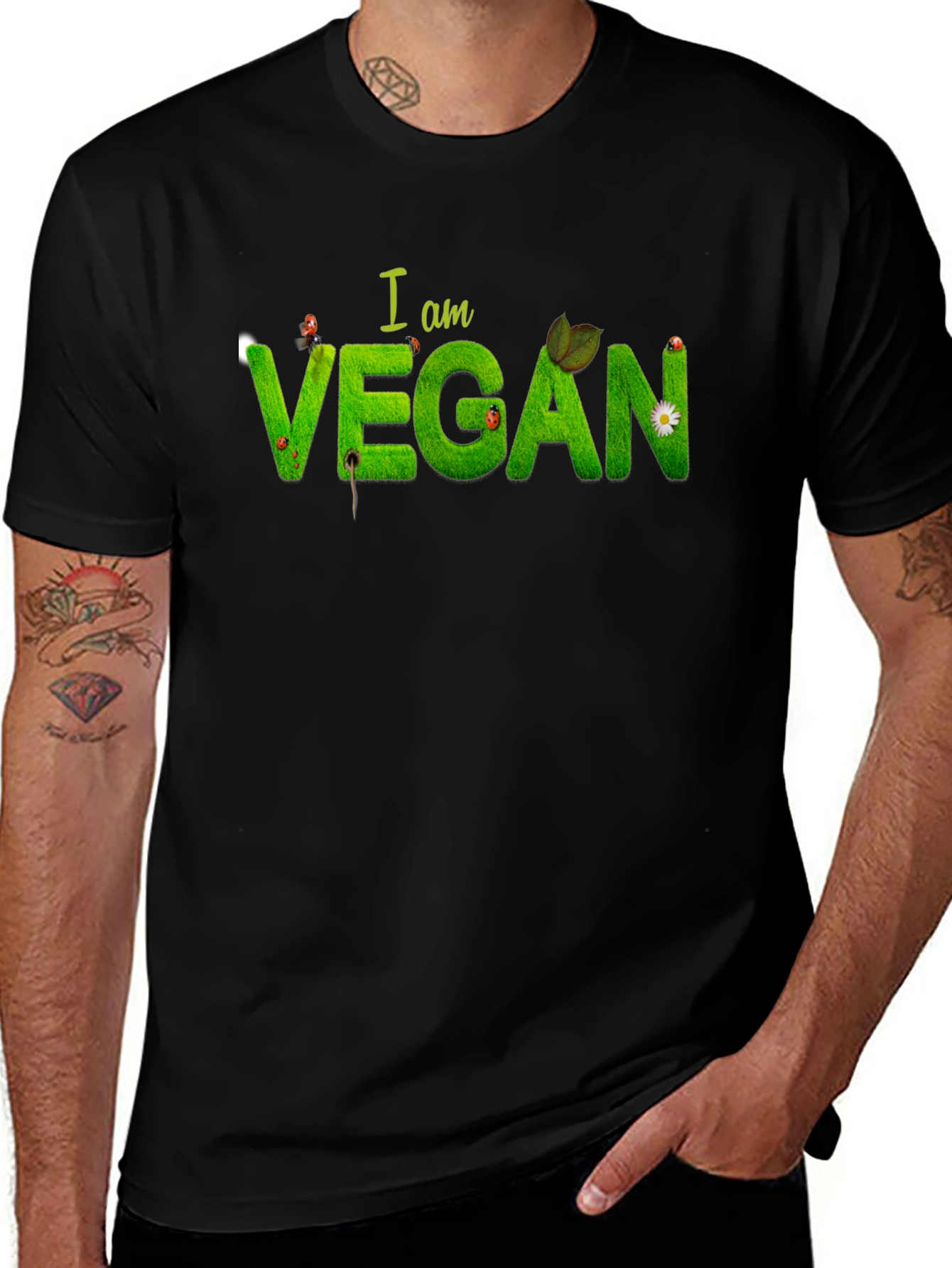 Variant 16 of I am Vegan Graphic T-Shirt