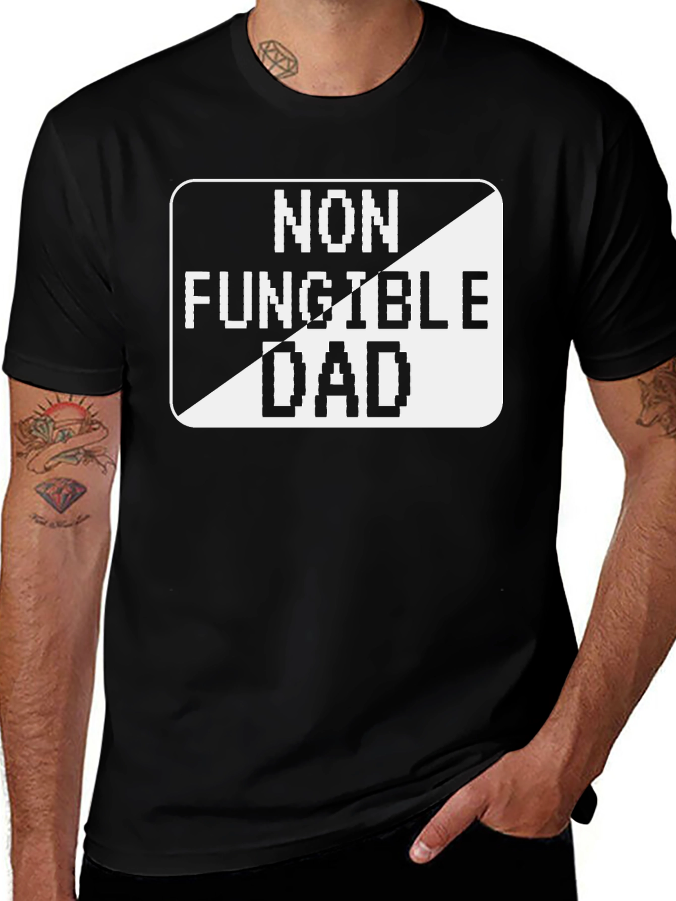 Variant 13 of Non Fungible Dad T-Shirt - Black Tee